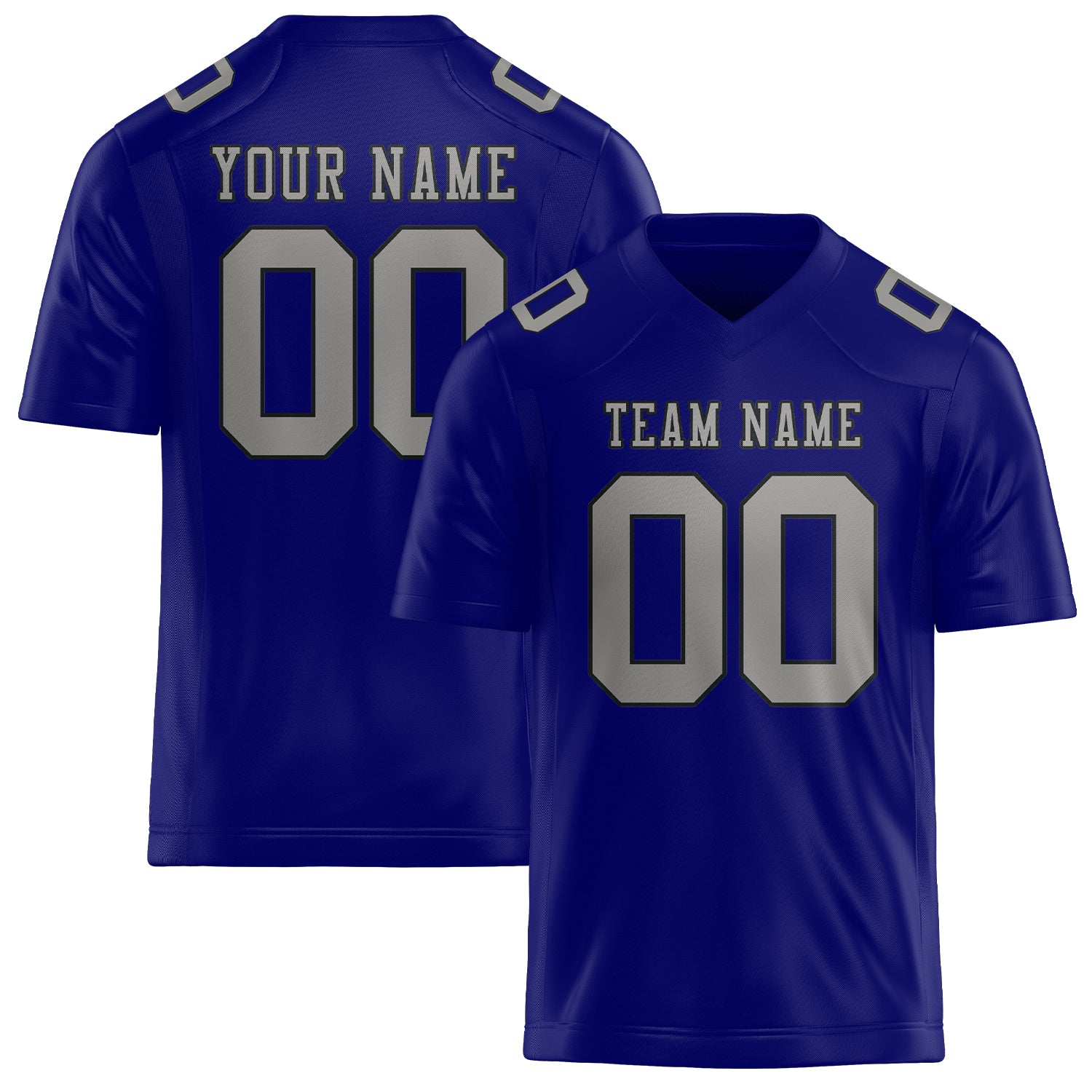 Custom Sky Blue Gray Football Jersey
