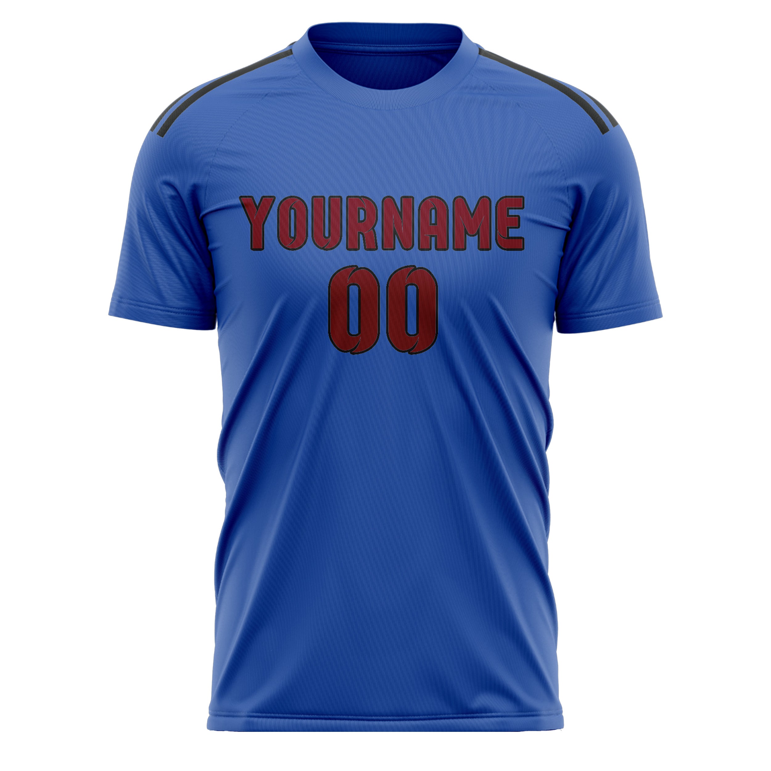 Custom Sky Blue Crimson Red Soccer Jersey
