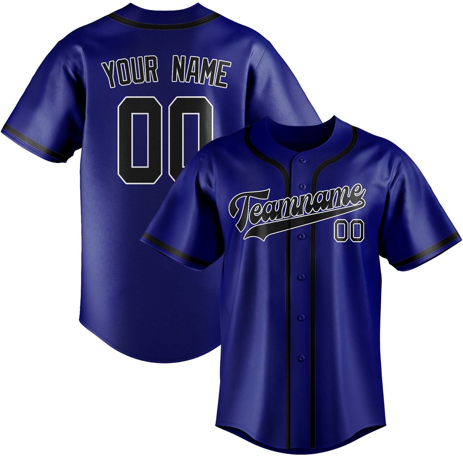 Custom Sky Blue Black Baseball Jersey