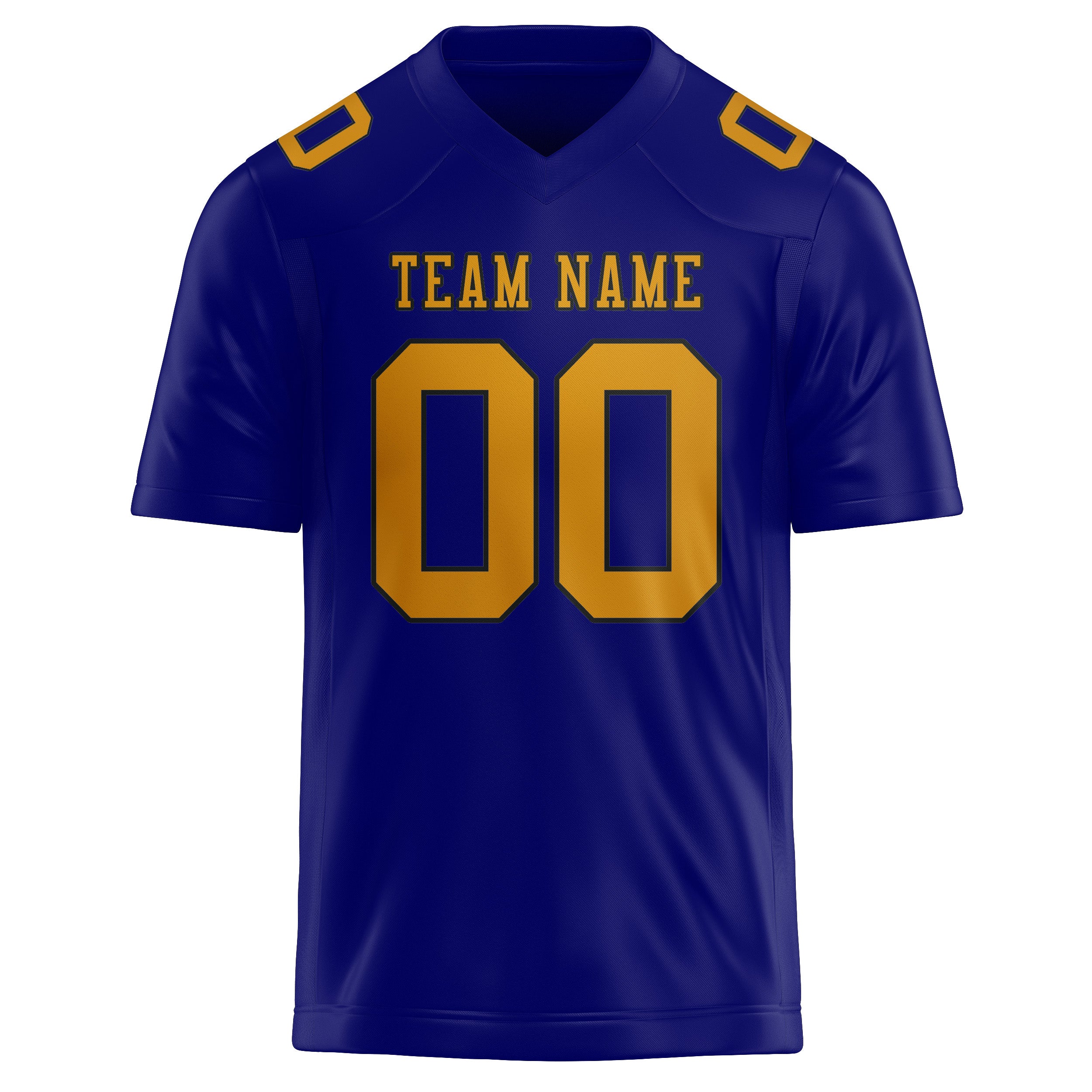 Custom Sky Blue Yellow Football Jersey