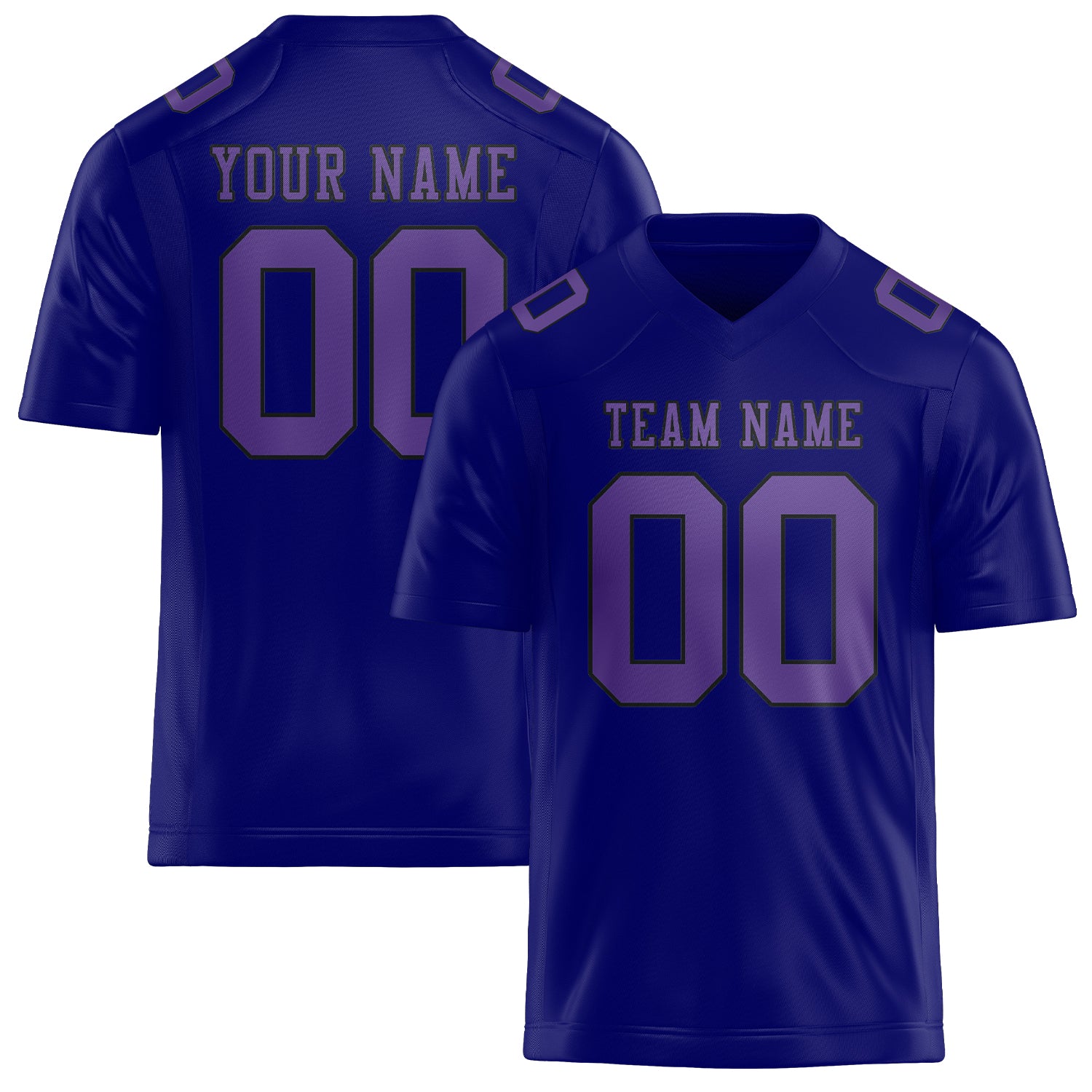 Custom Sky Blue Light Purple Football Jersey