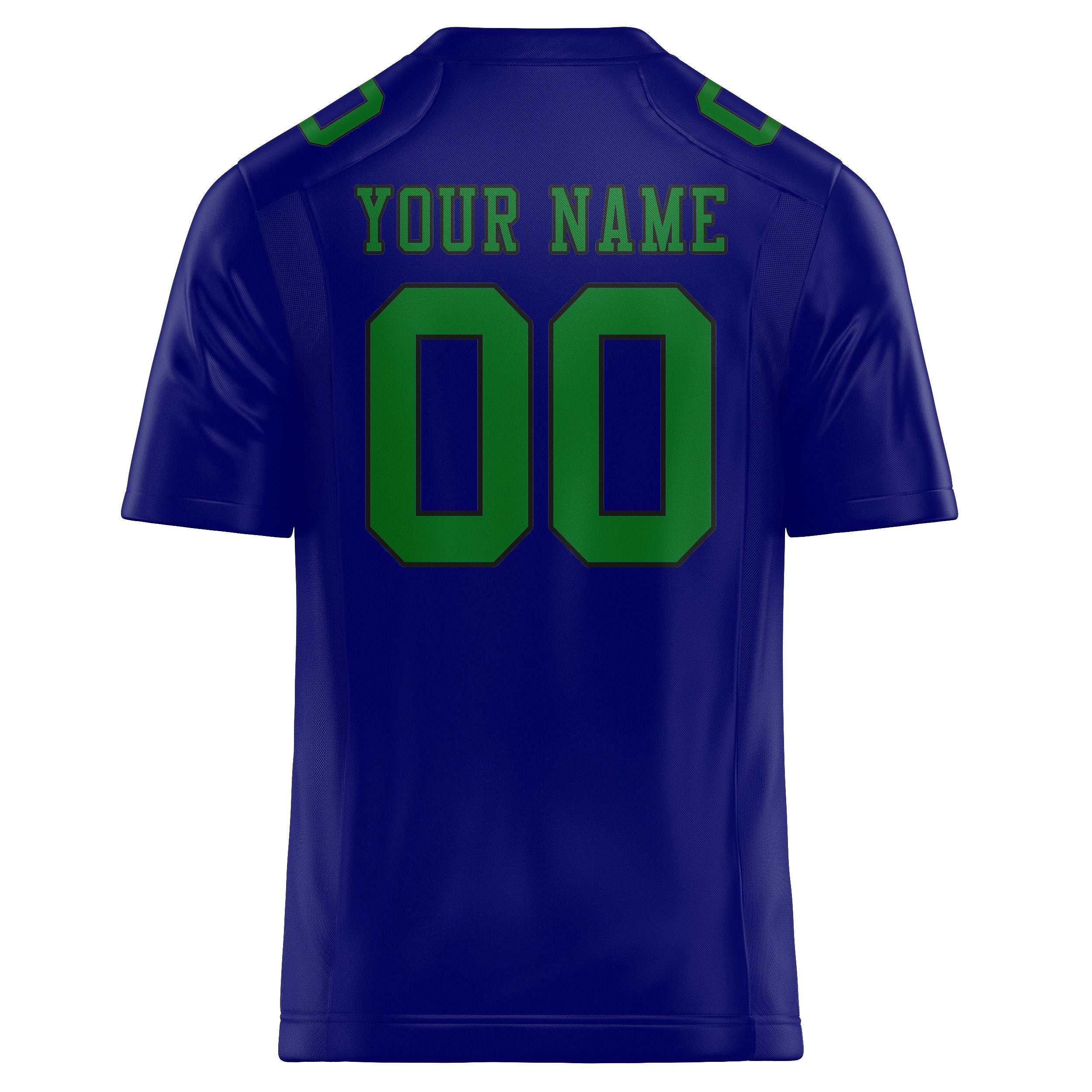 Custom Sky Blue Emerald Green Football Jersey