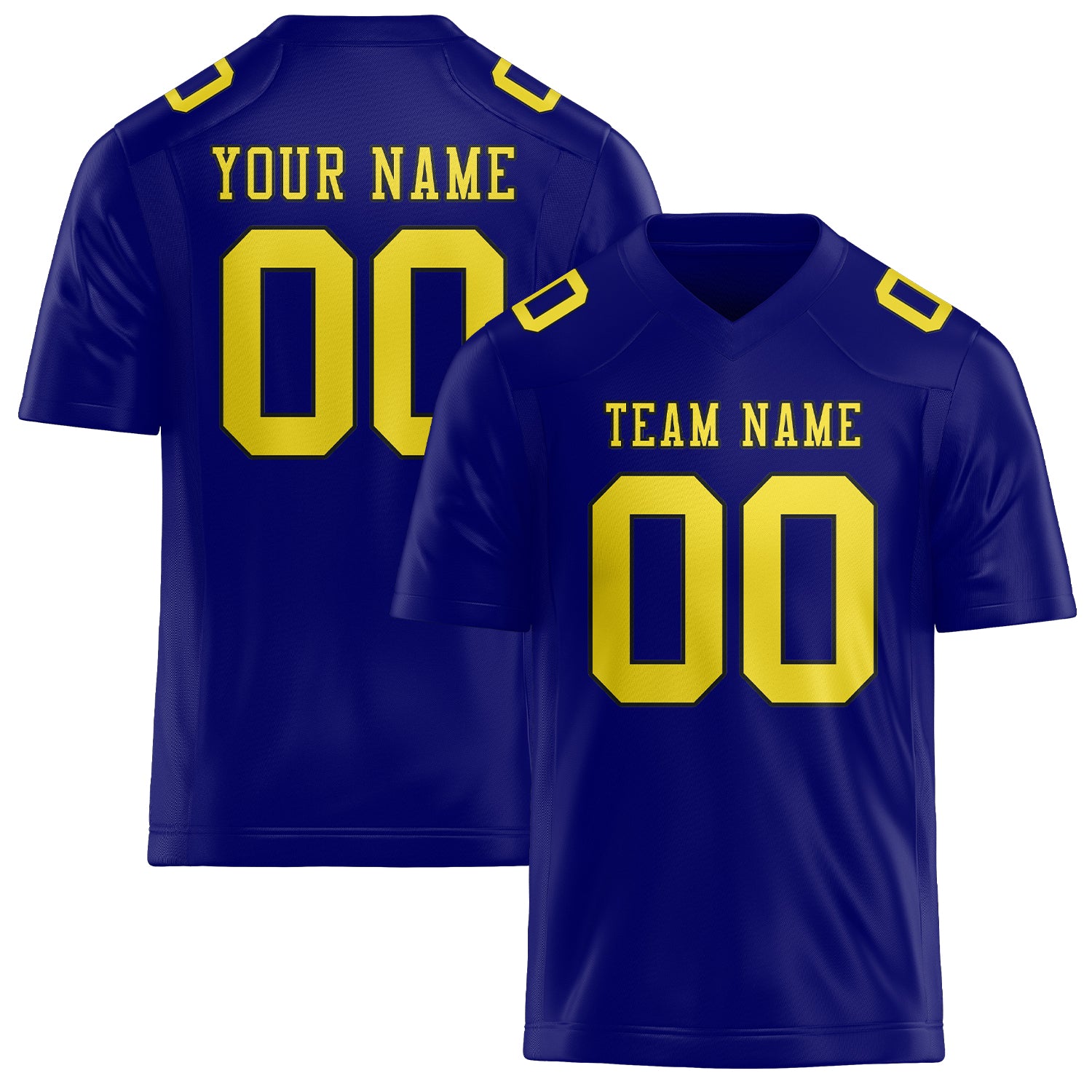 Custom Sky Blue Light Yellow Football Jersey