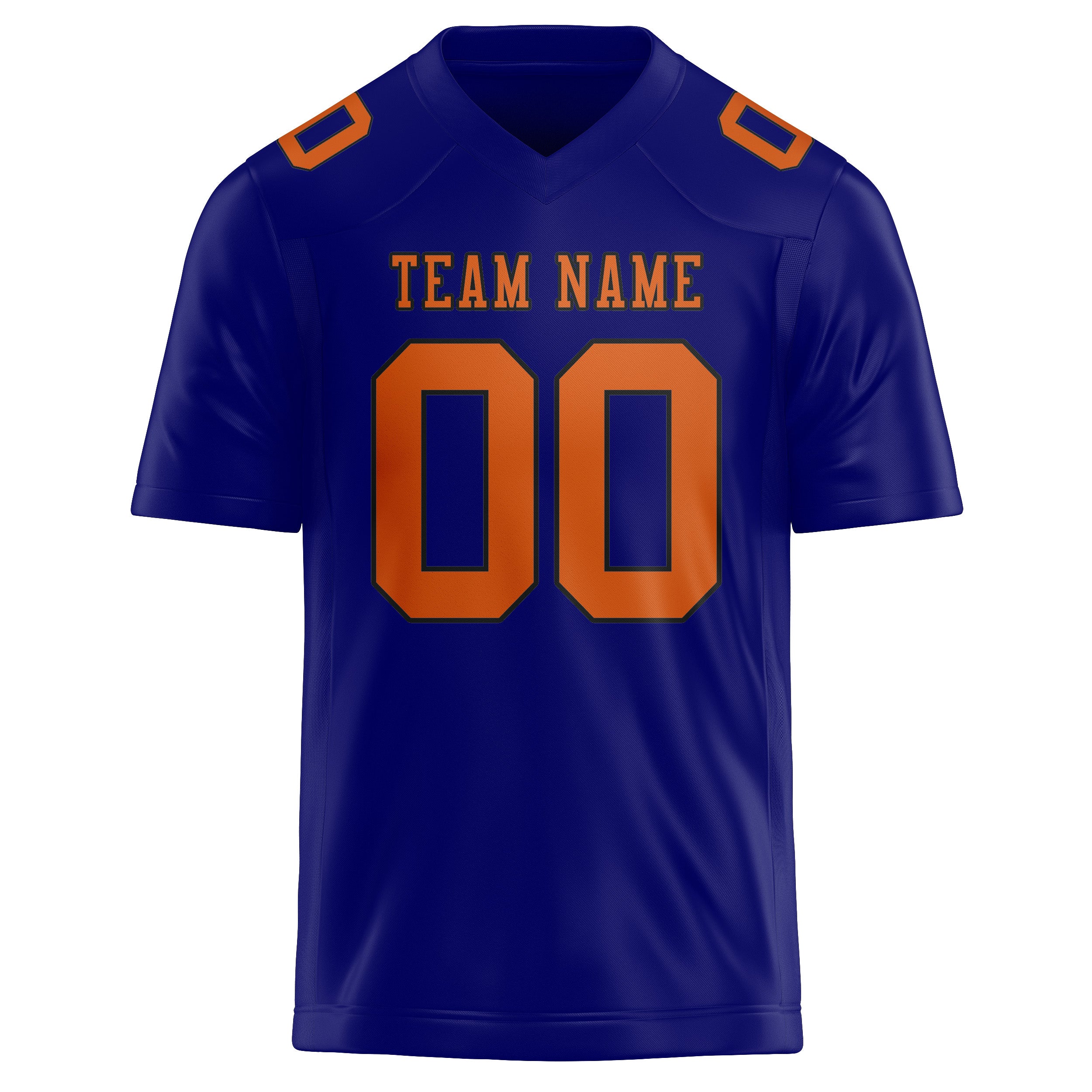 Custom Sky Blue Orange Football Jersey