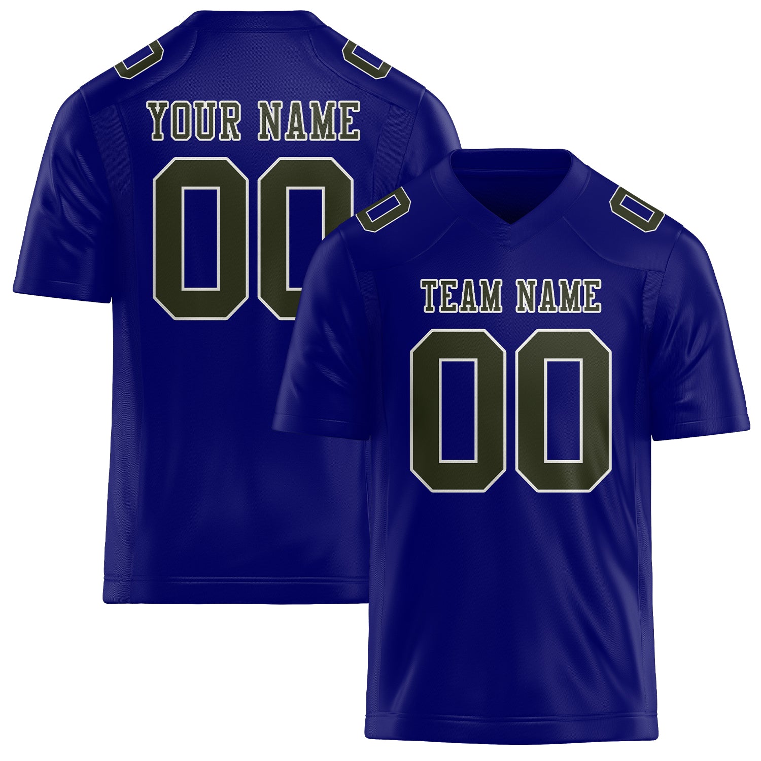 Custom Sky Blue Olive Football Jersey