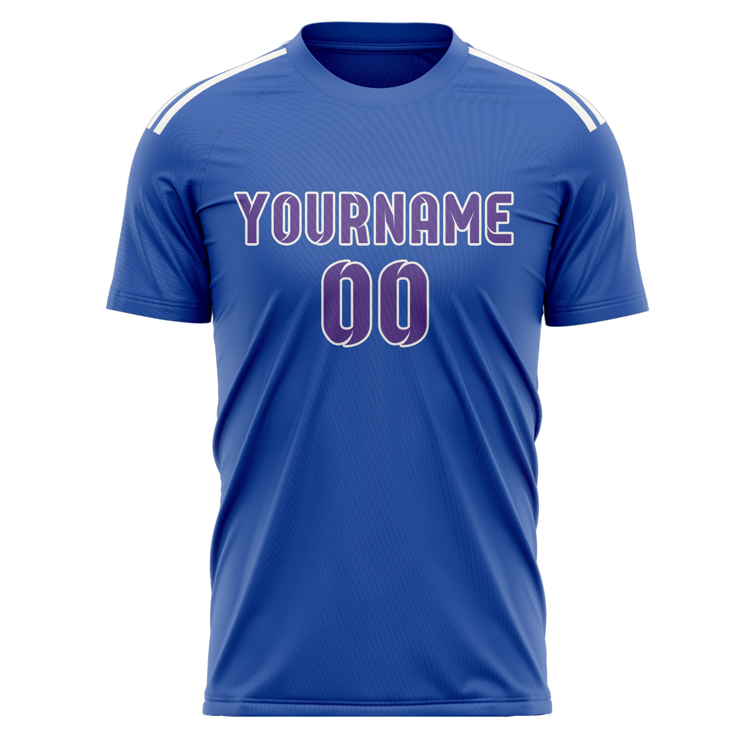 Custom Sky Blue Light Purple Soccer Jersey