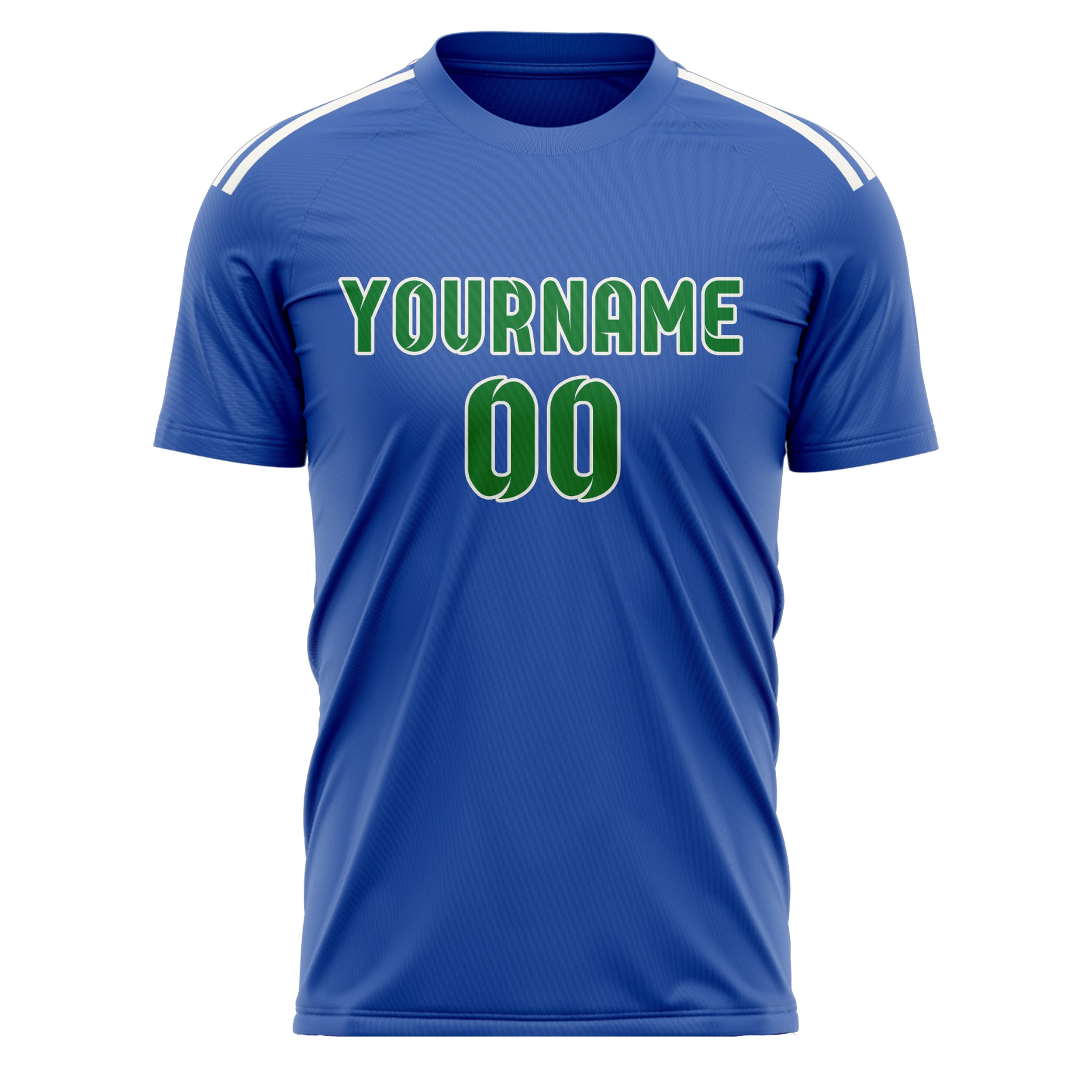 Custom Sky Blue Emerald Green Soccer Jersey