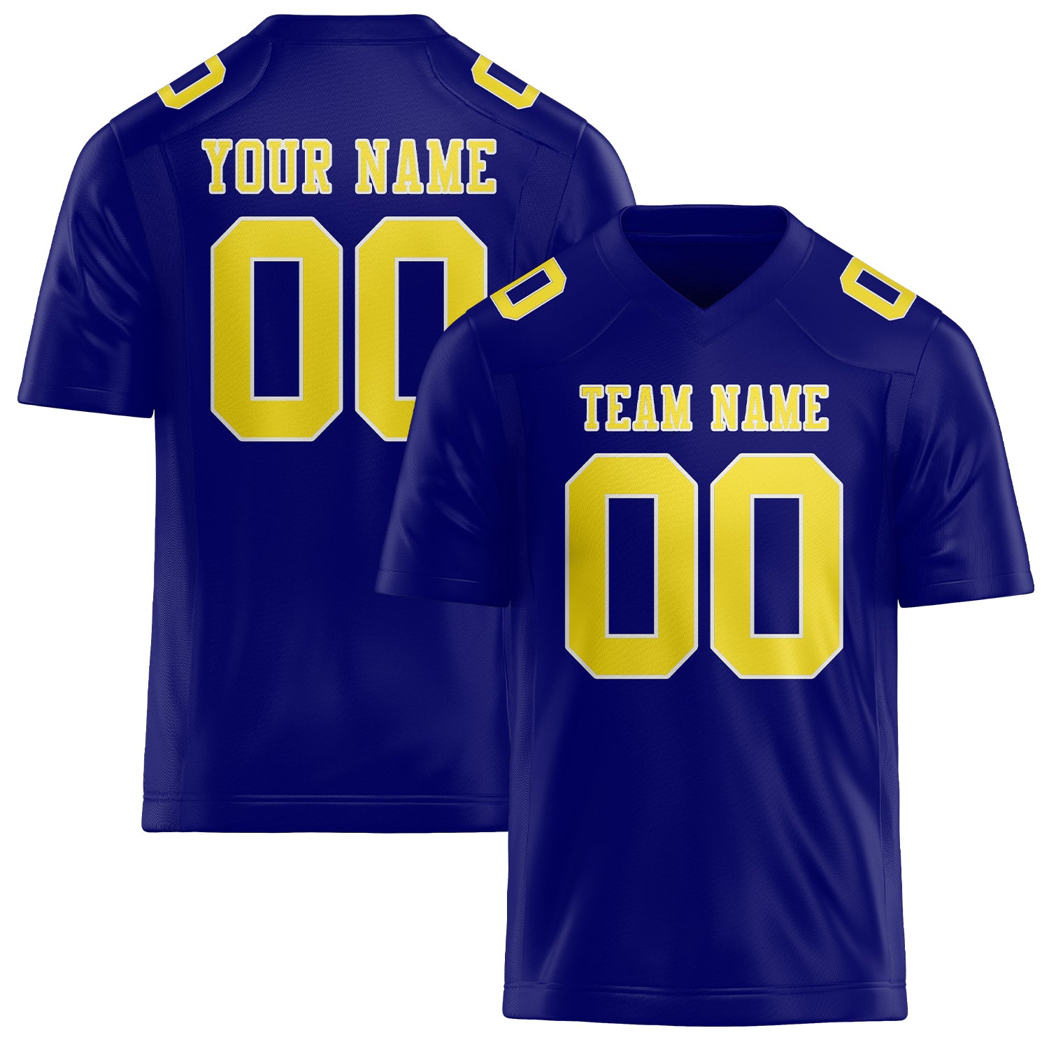 Custom Sky Blue Light Yellow Football Jersey
