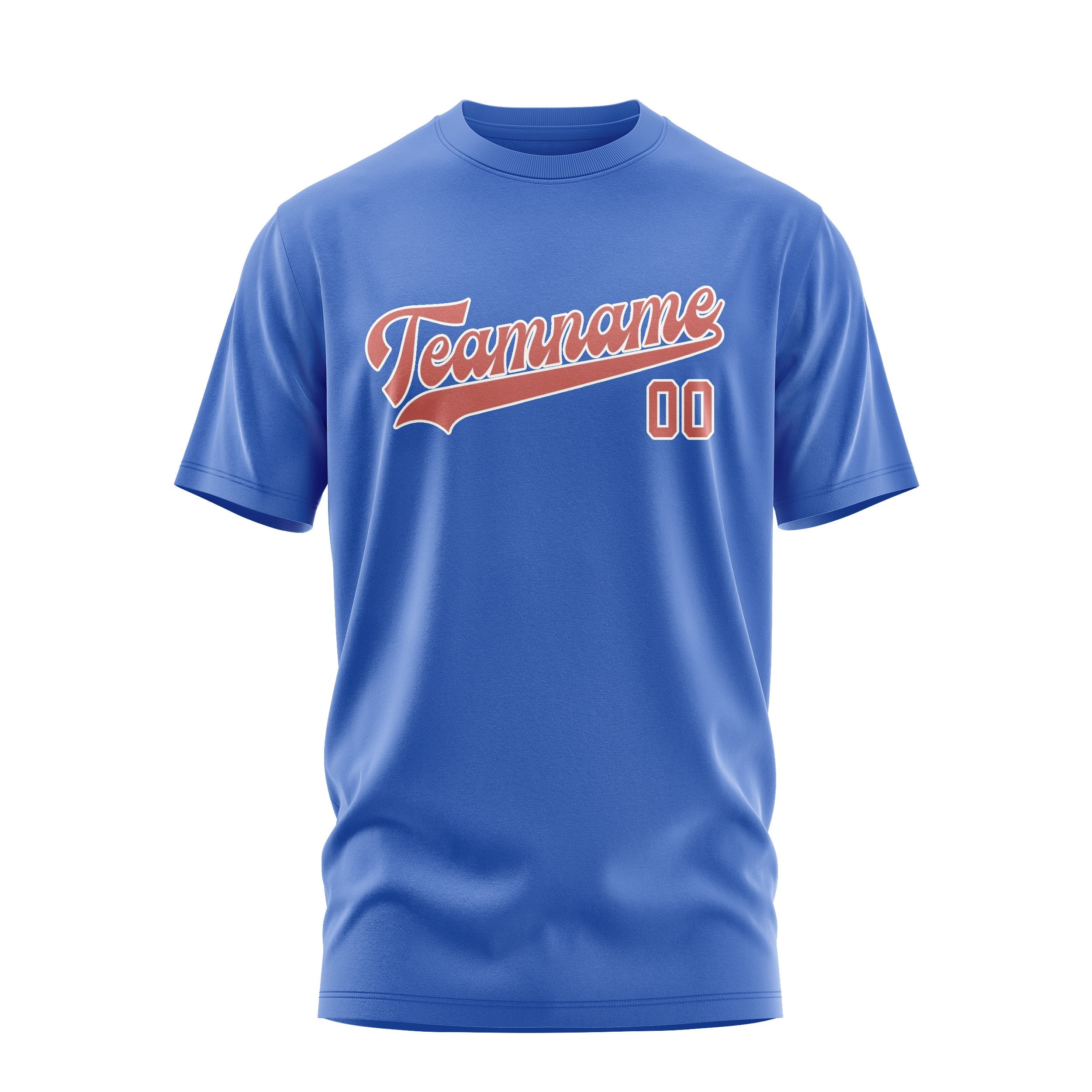 Custom Sky Blue Copper Rose T-Shirt