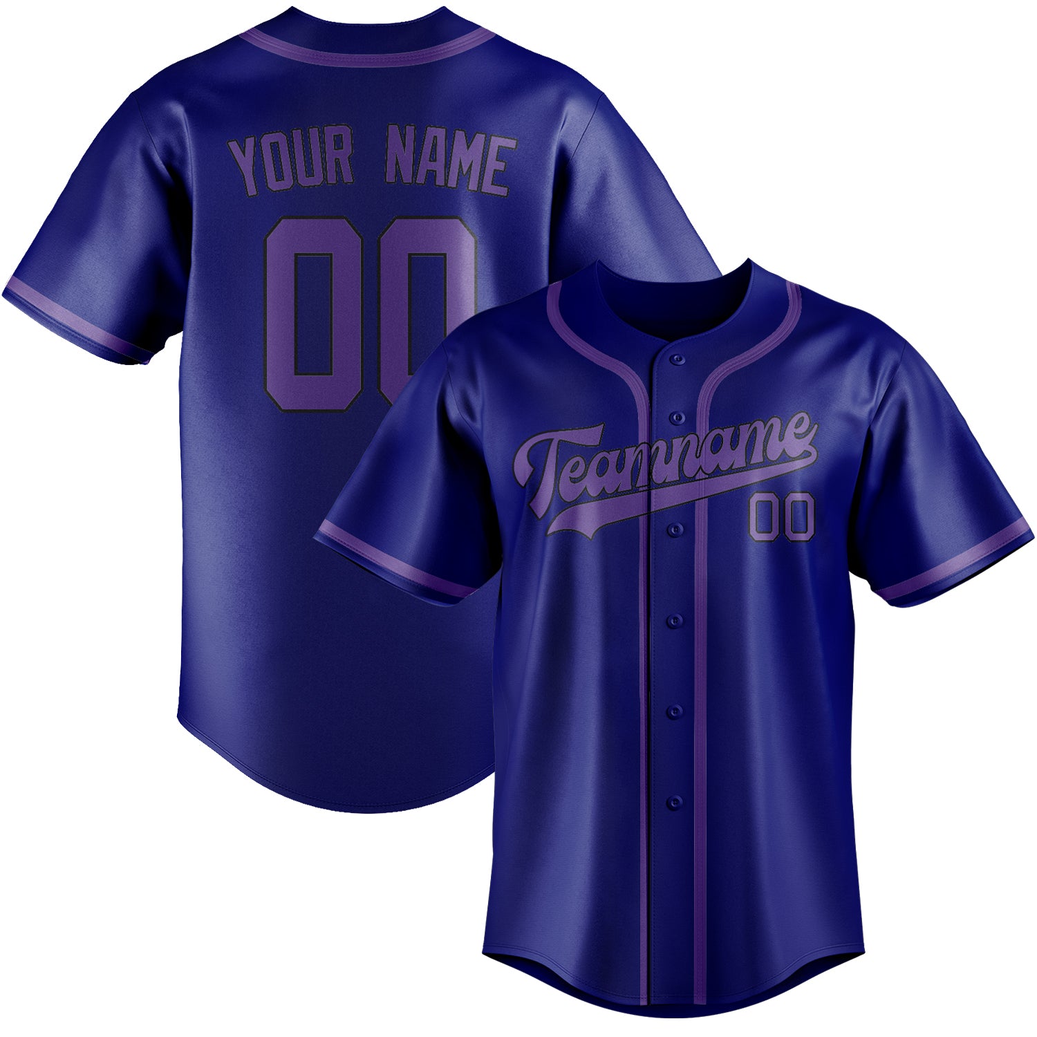 Custom Sky Blue Light Purple Baseball Jersey