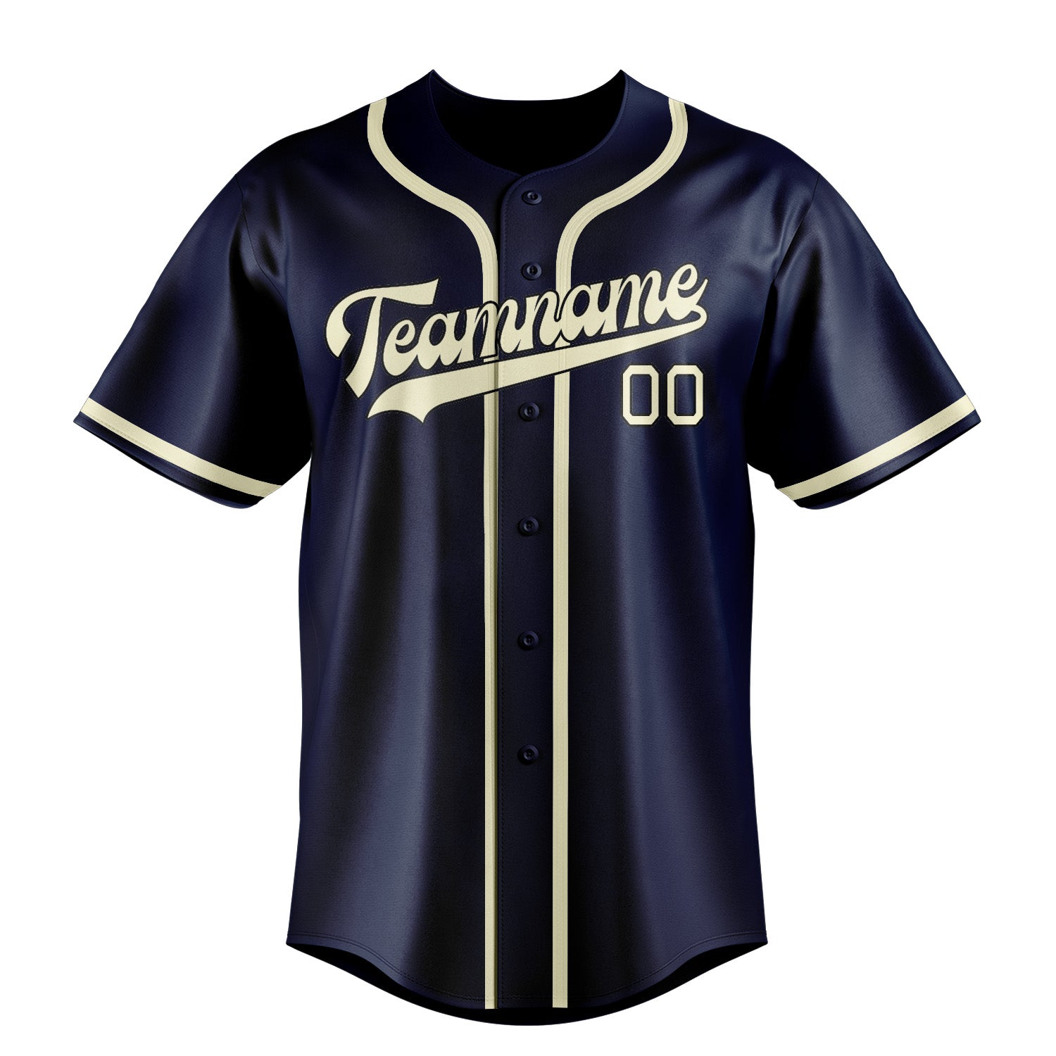 Custom Blue Cream Baseball Jersey