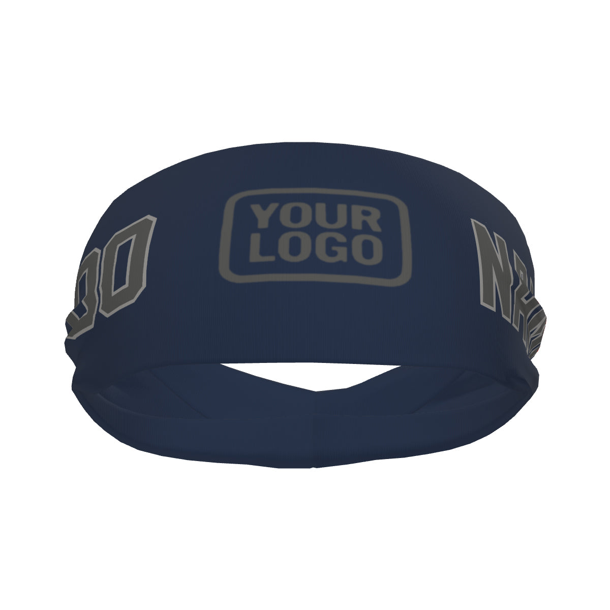 Custom Blue Dark Grey Sports headband