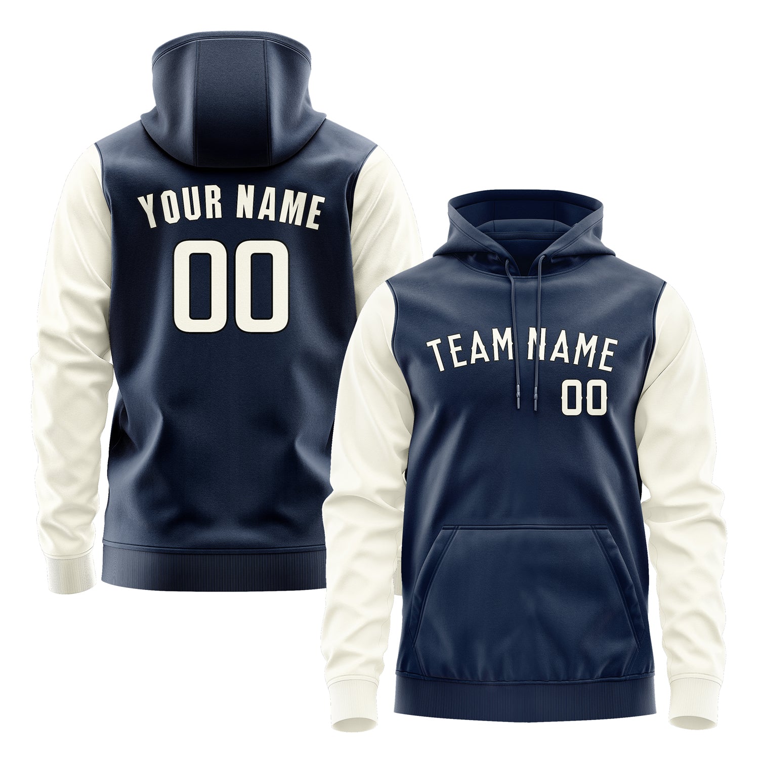 Custom Blue Cream Hoodie 1010030310B31703
