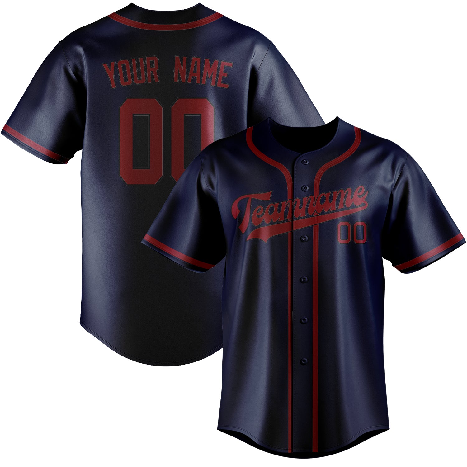 Custom Blue Crimson Red Baseball Jersey