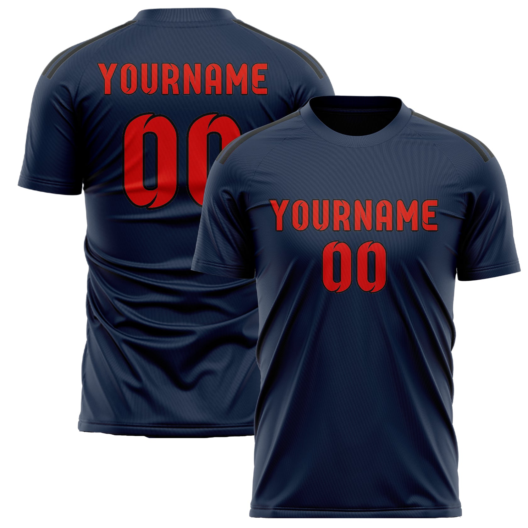 Custom Blue Orange Red Soccer Jersey