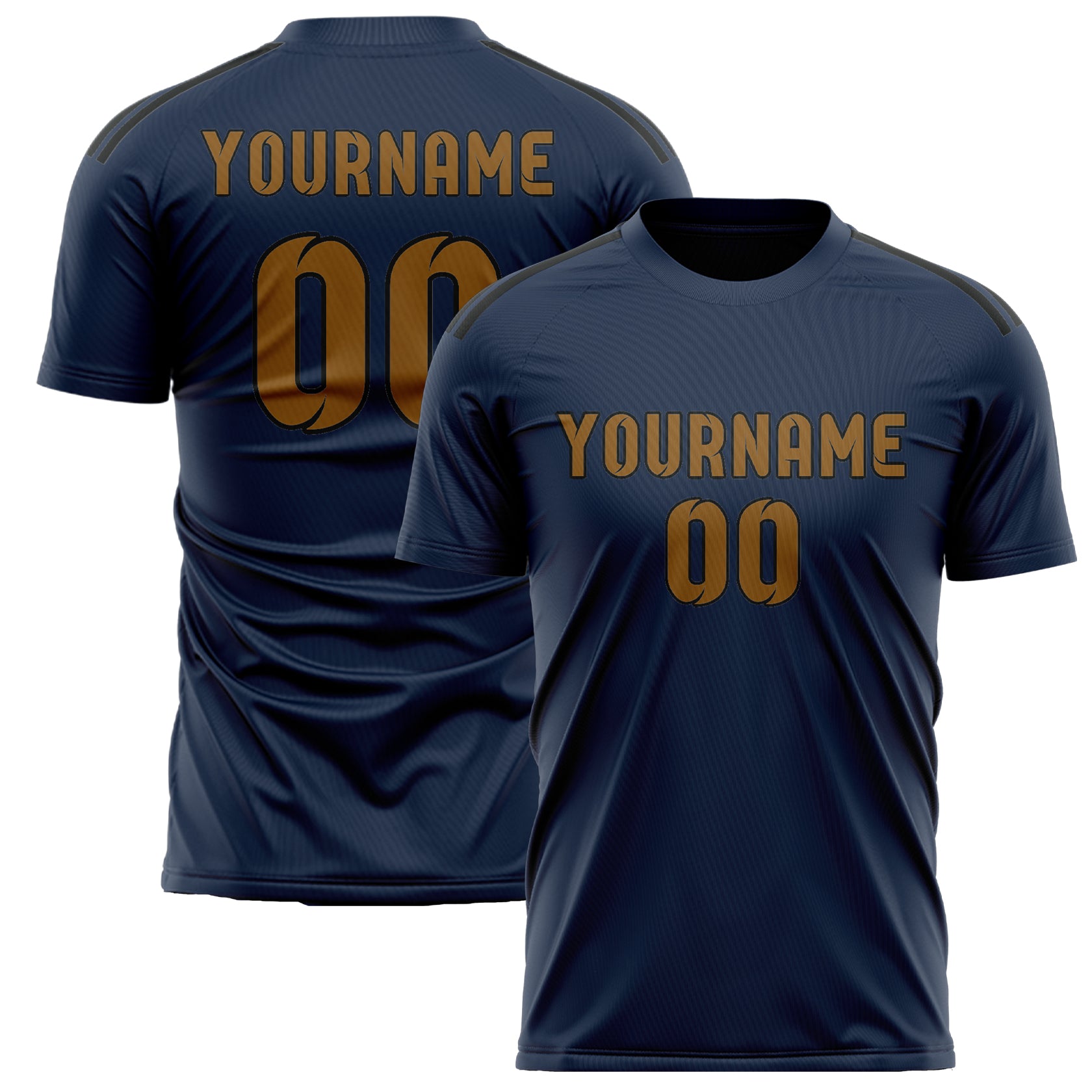 Custom Blue Khaki Soccer Jersey