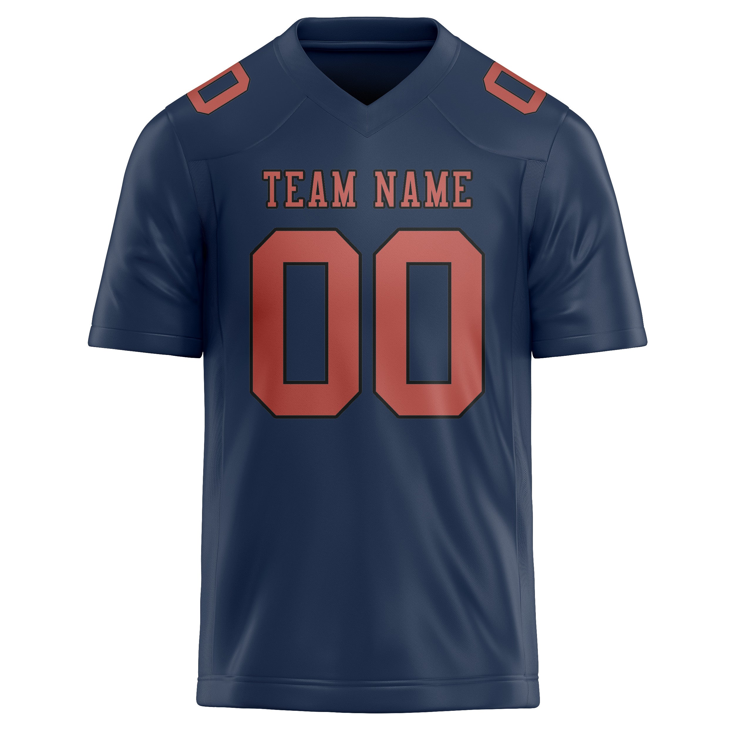 Custom Blue Copper Rose Football Jersey