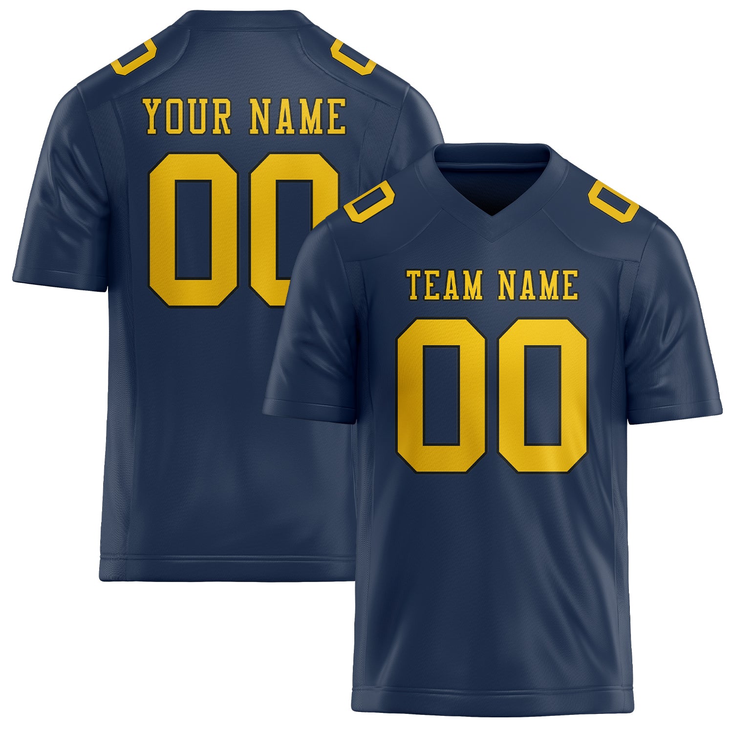 Custom Blue Gold Football Jersey