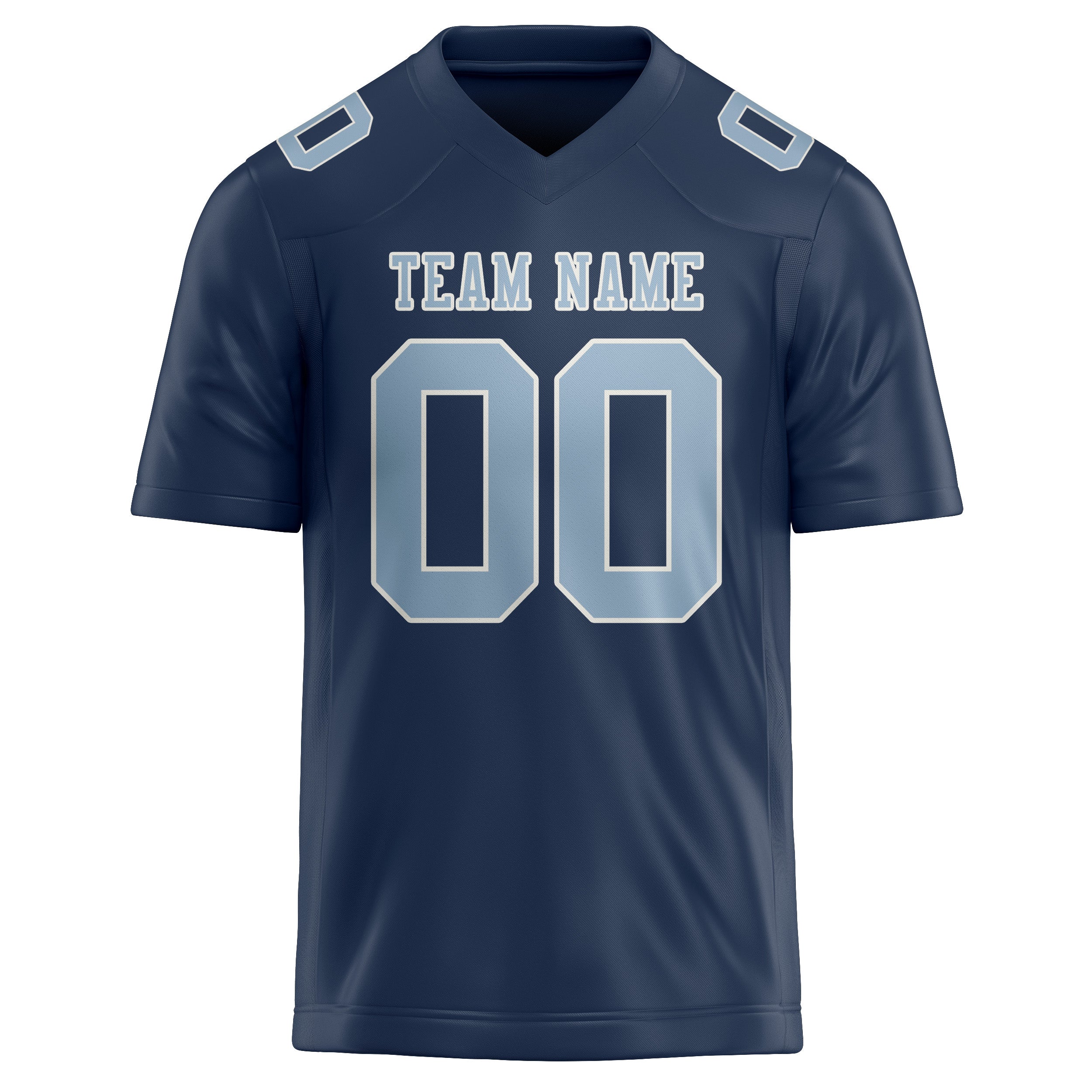 Custom Blue Light Blue Football Jersey