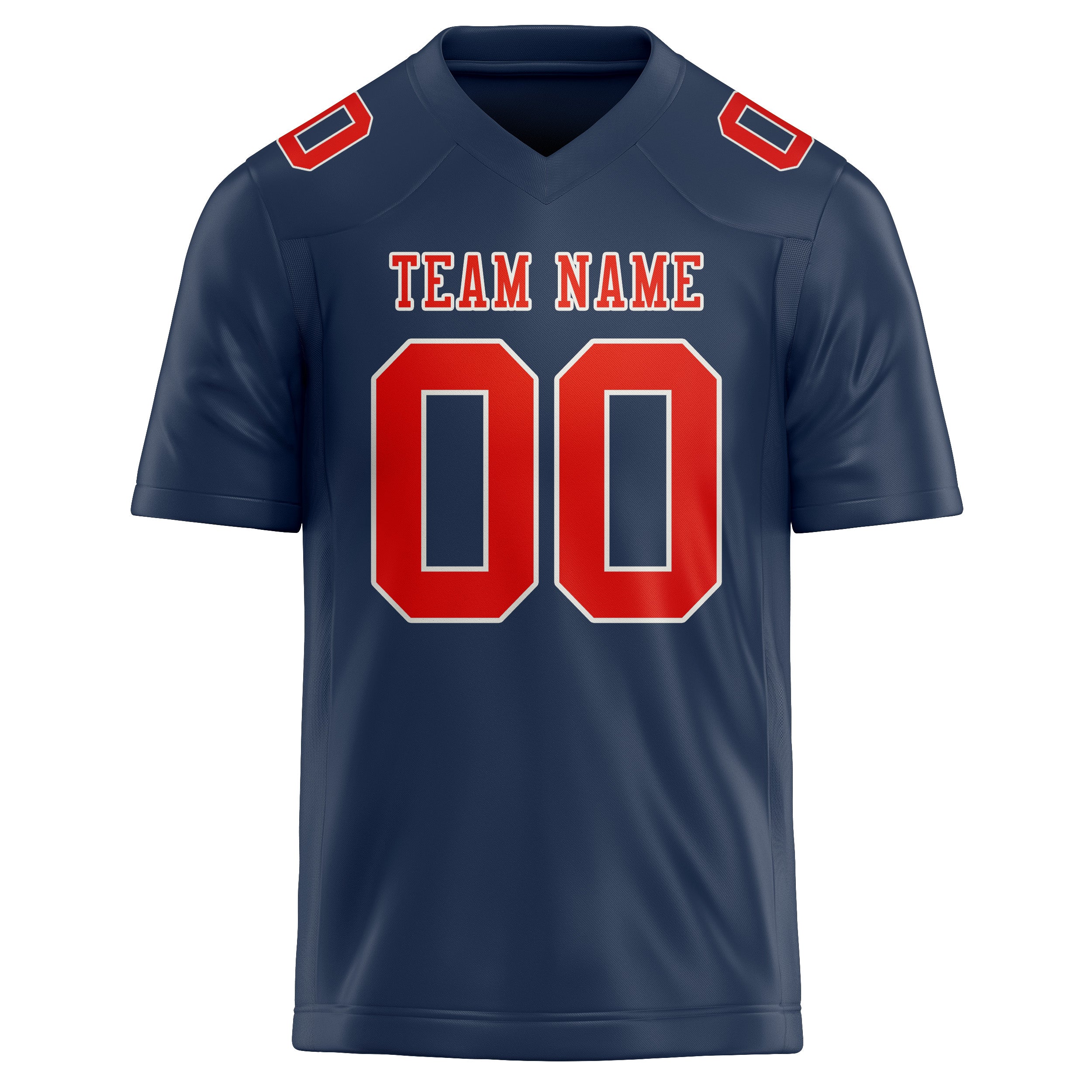 Custom Blue Orange Red Football Jersey