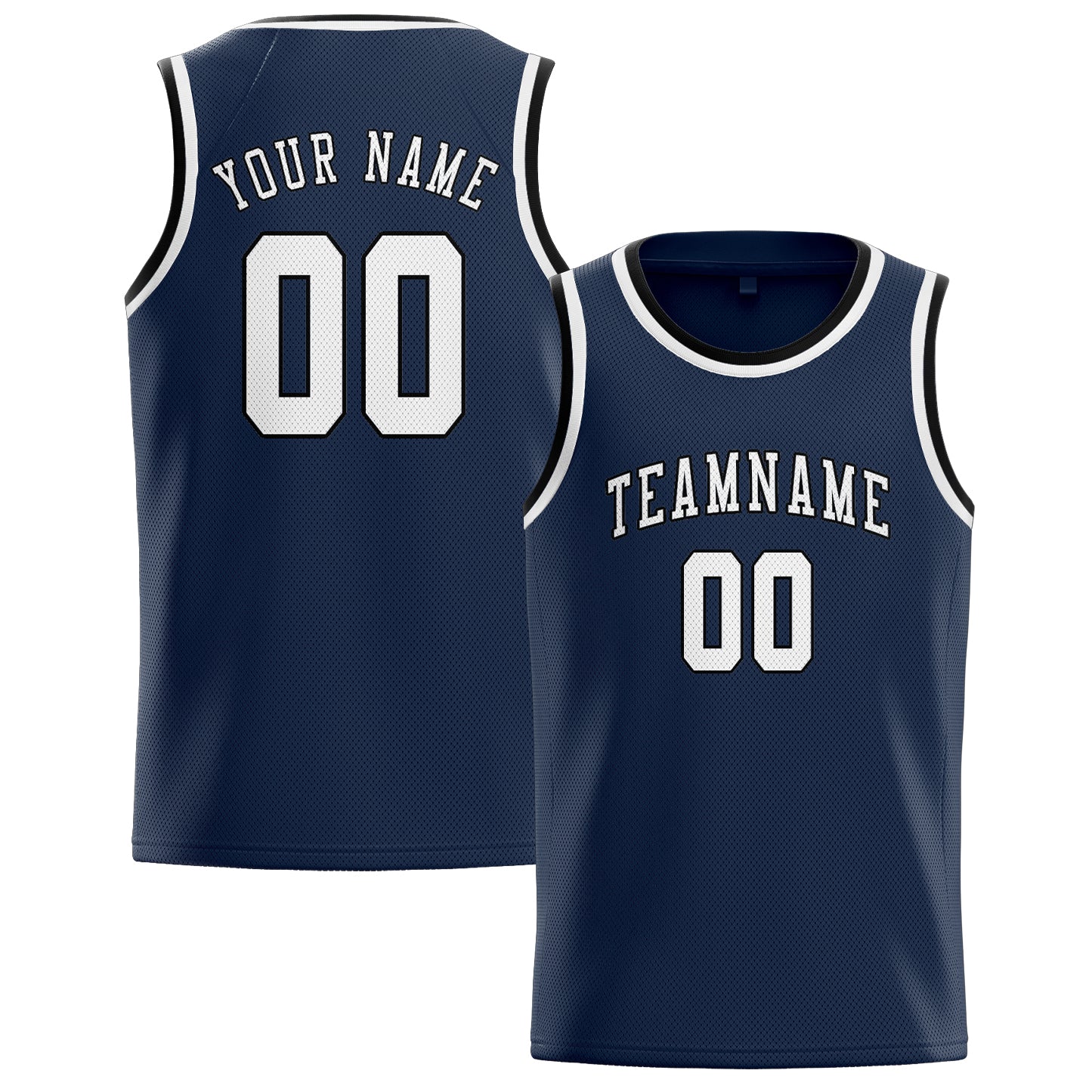 Custom Blue White Basketball Jersey
