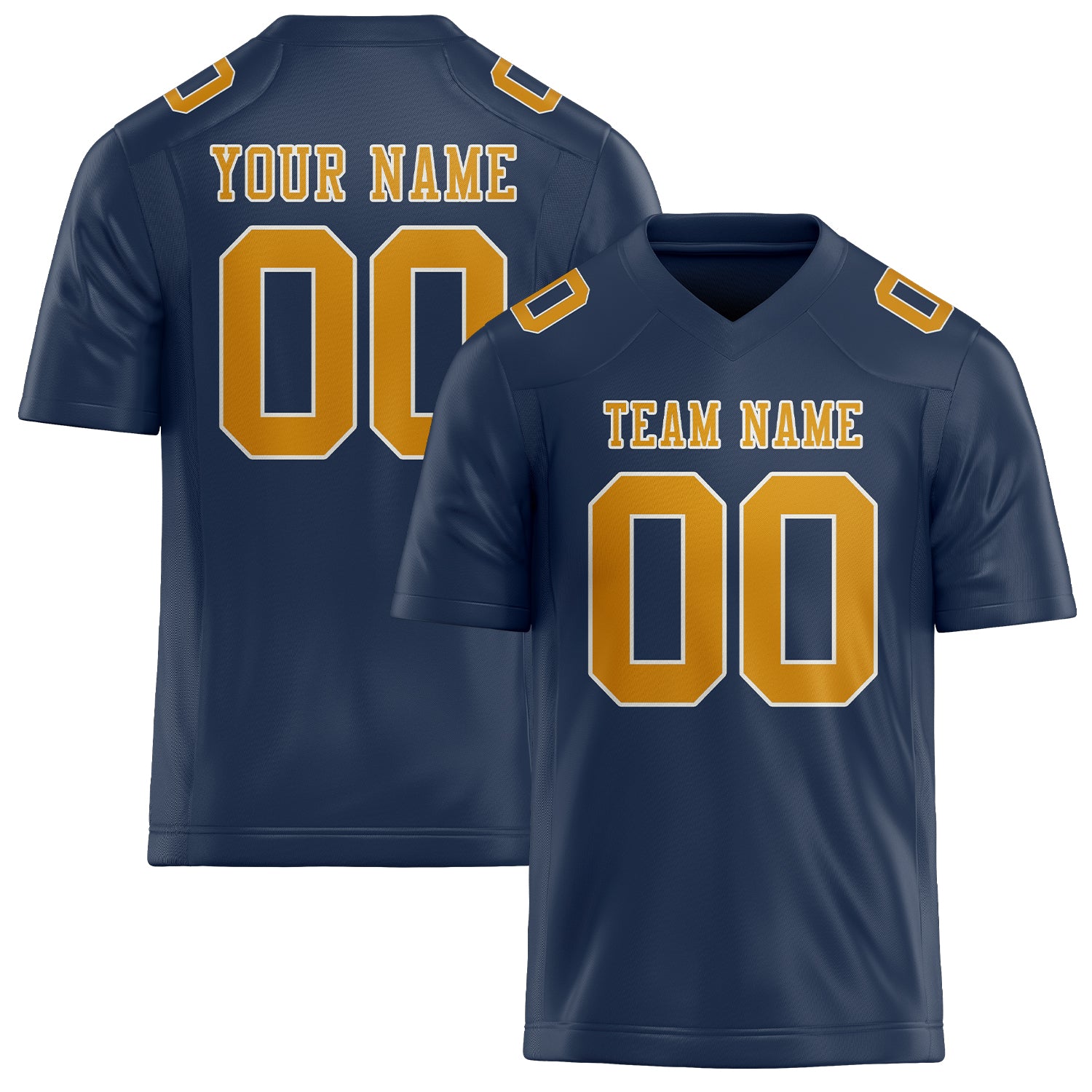 Custom Blue Yellow Football Jersey