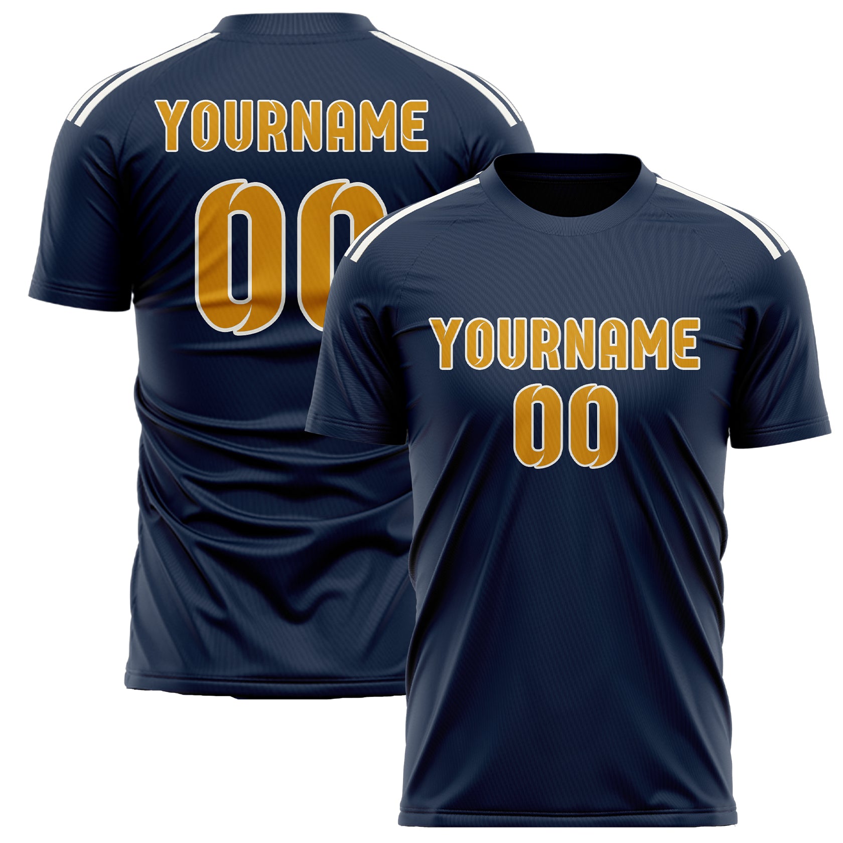 Custom Blue Yellow Soccer Jersey