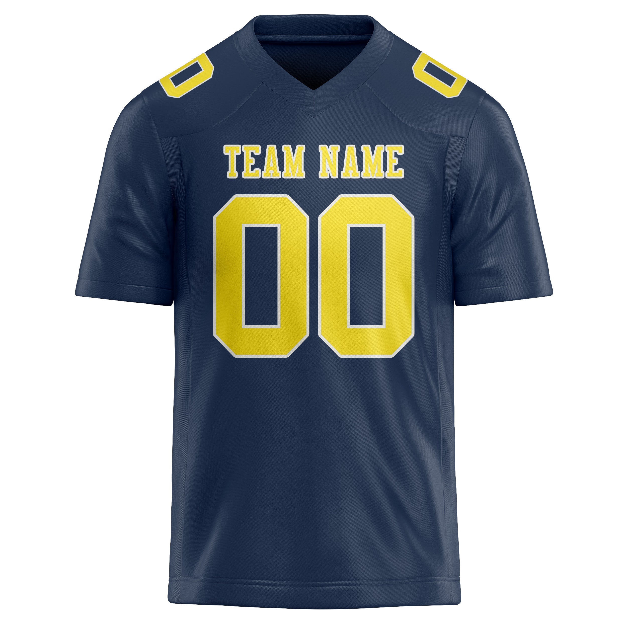 Custom Blue Light Yellow Football Jersey