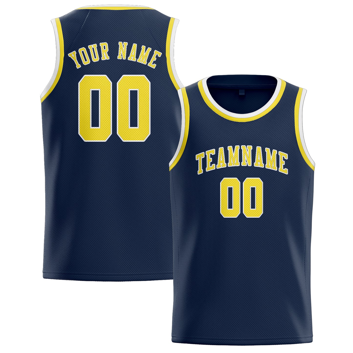 Custom Blue Light Yellow Basketball Jersey