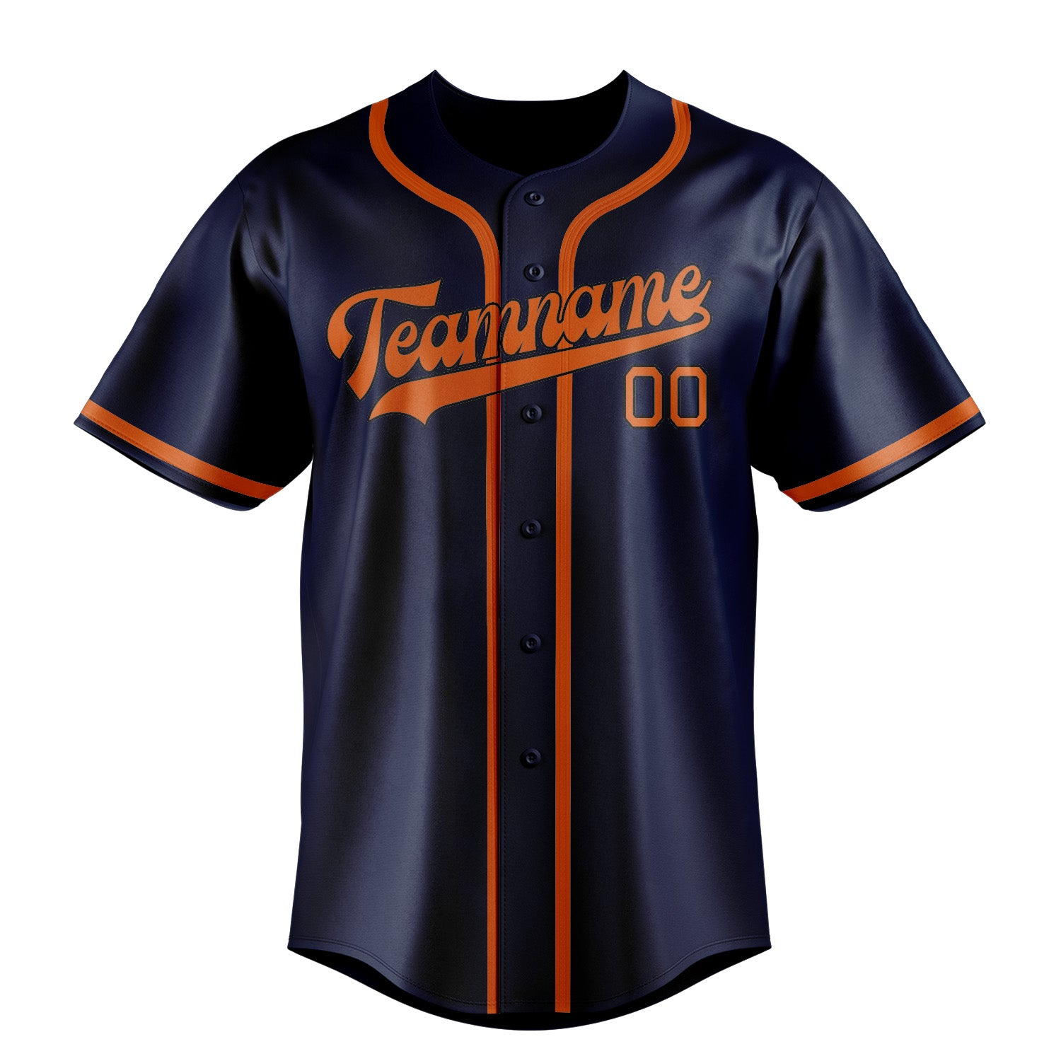 Custom Blue Orange Baseball Jersey