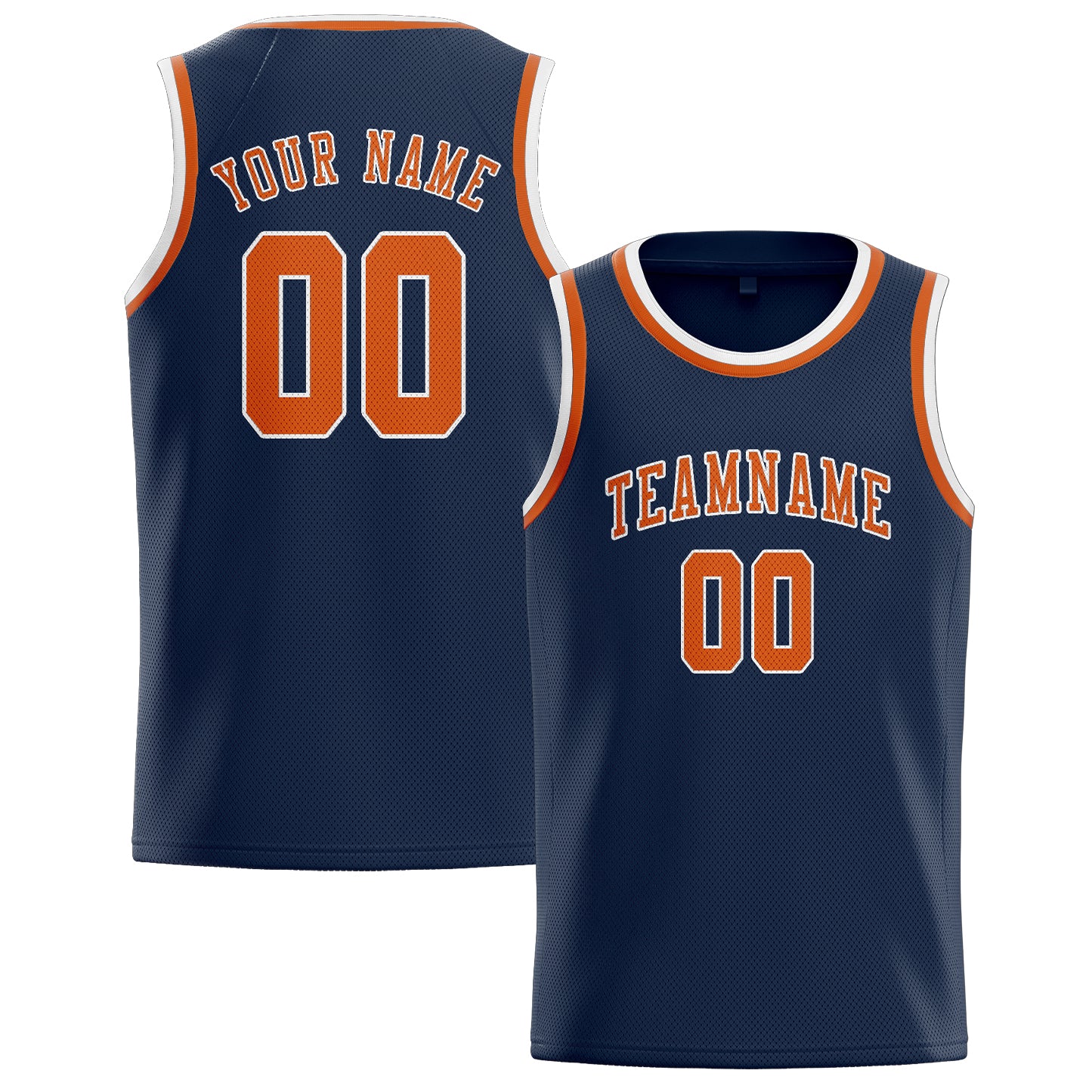 Custom Blue Orange Basketball Jersey