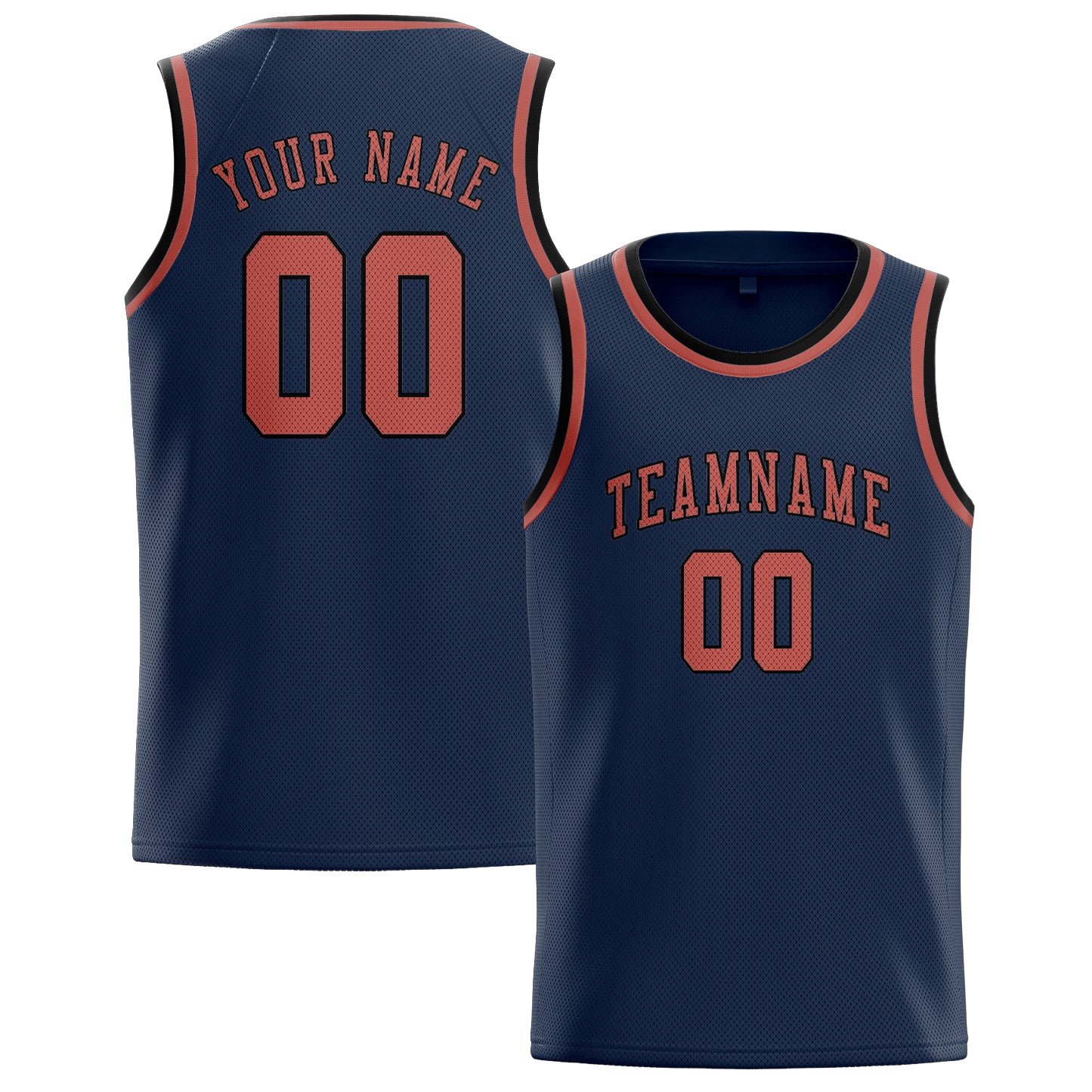 Custom Blue Copper Rose Basketball Jersey