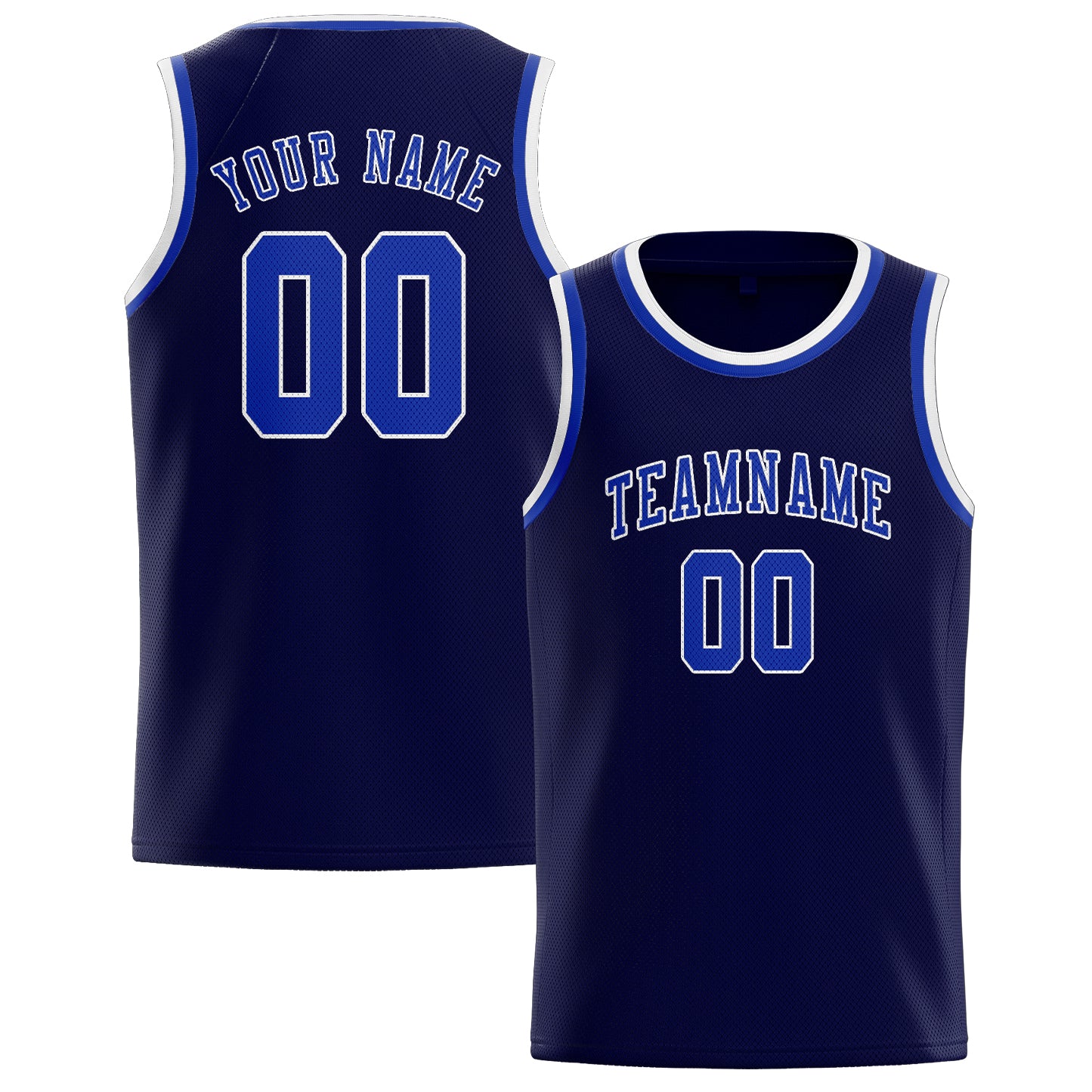 Custom Navy Sky Blue Basketball Jersey