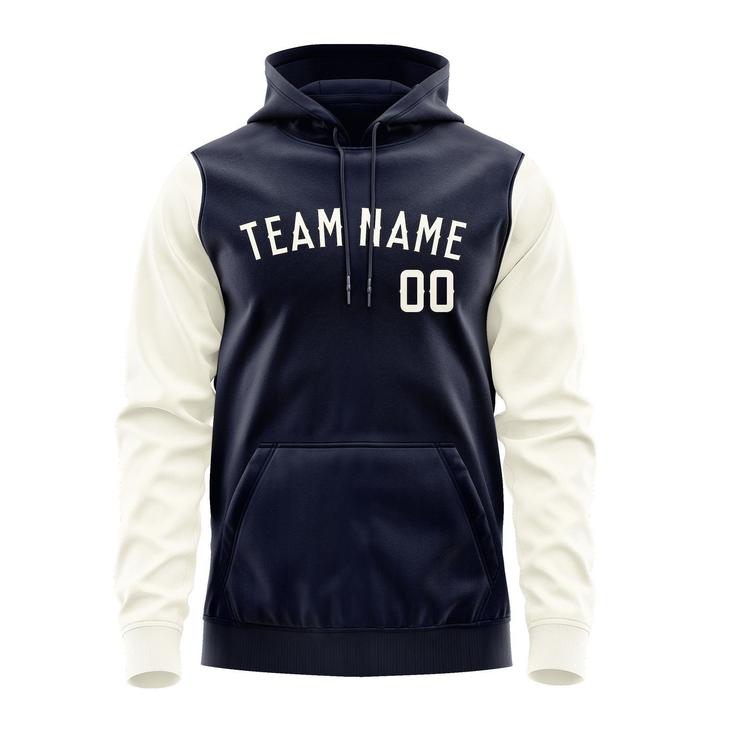 Custom Navy Cream Hoodie 1111030311B31703