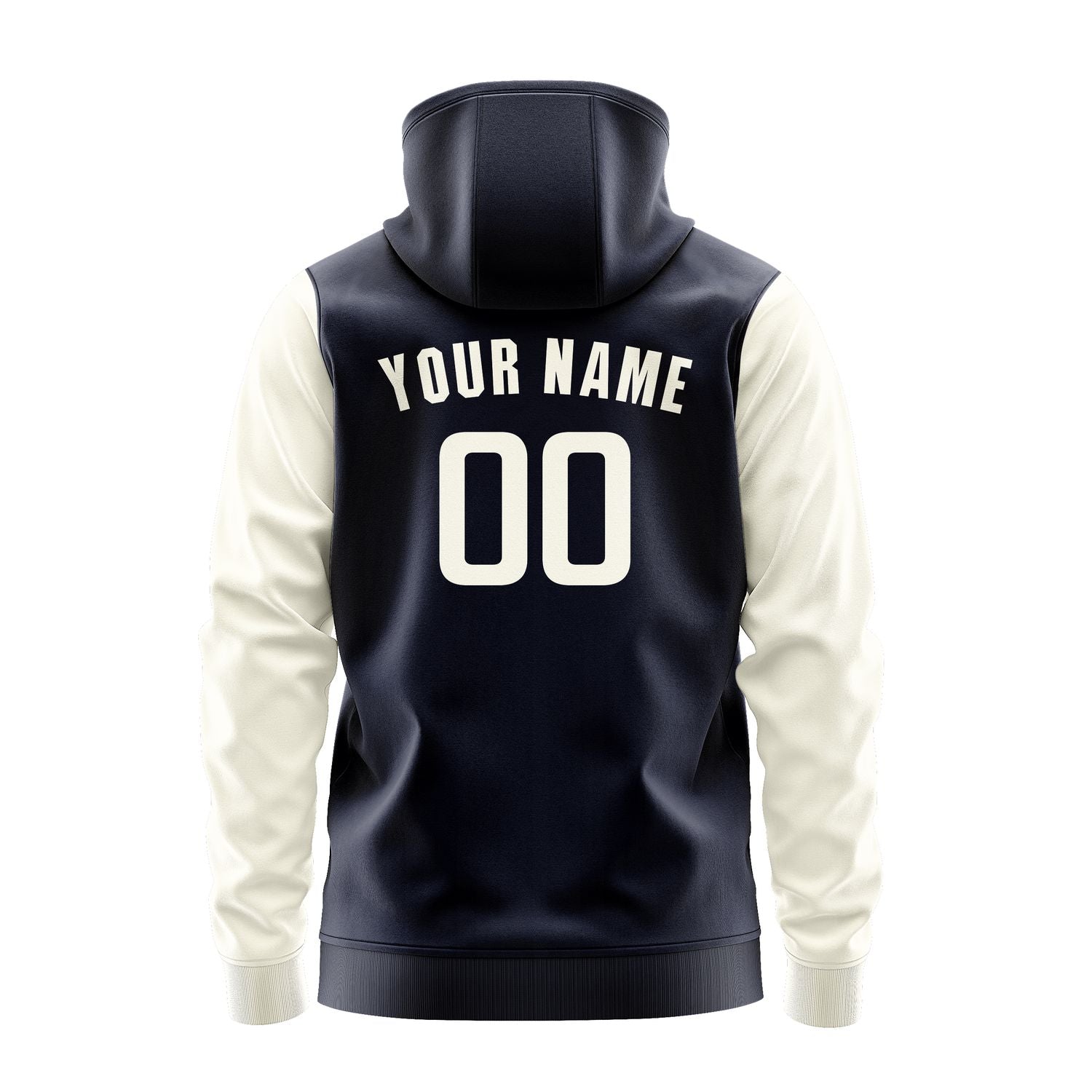 Custom Navy Cream Hoodie 1111030311B31803
