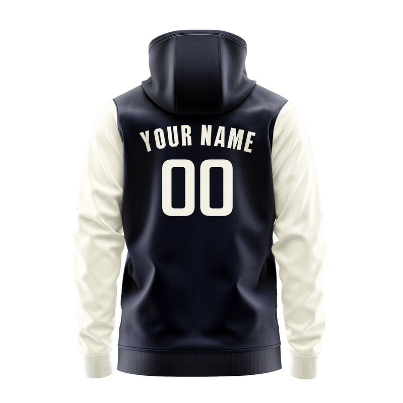 Custom Navy Cream Hoodie 1111030311B31803