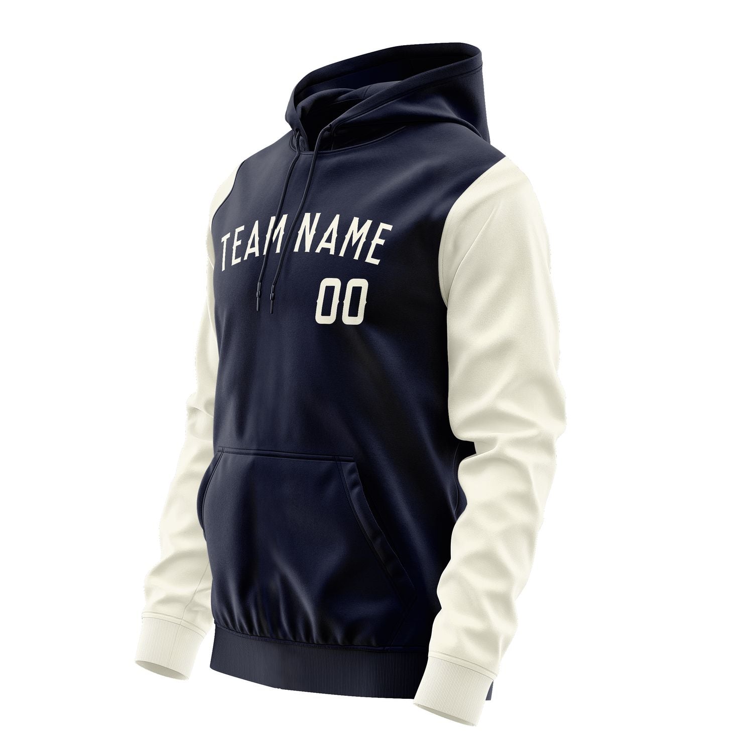 Custom Navy Cream Hoodie 1111030311B31803