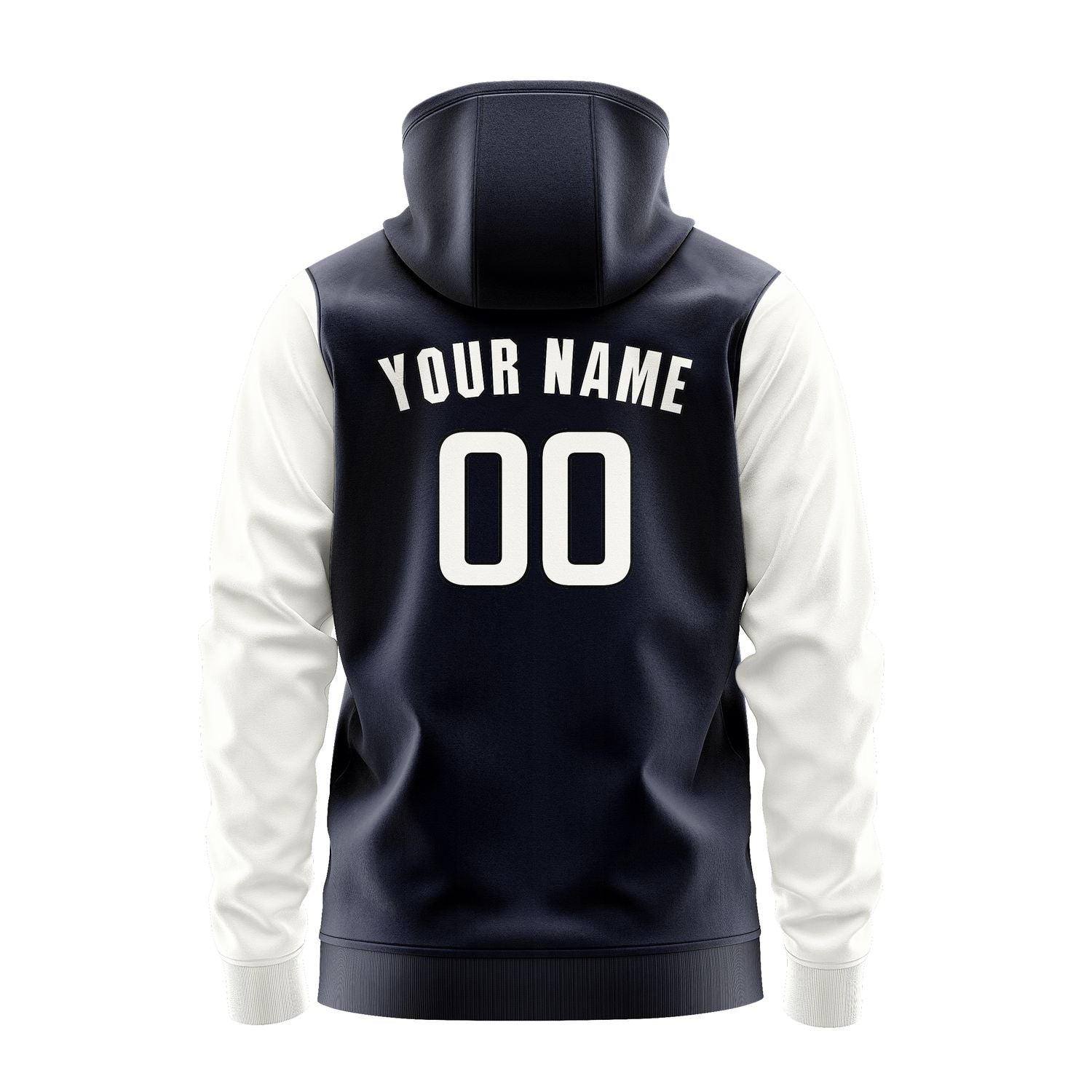 Custom Navy White Hoodie 1111181811B31718