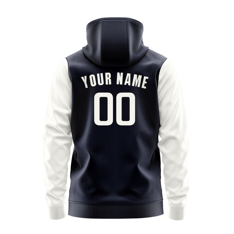 Custom Navy White Hoodie 1111181811B31718