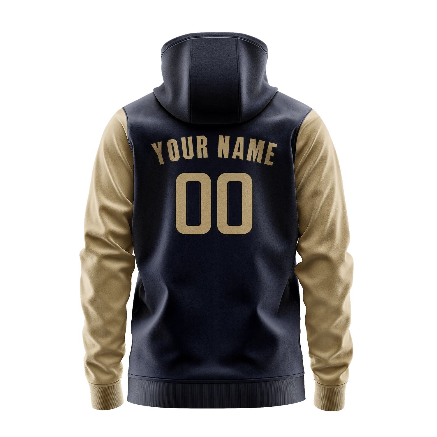 Custom Navy Light Khaki Hoodie 1111252511B31725