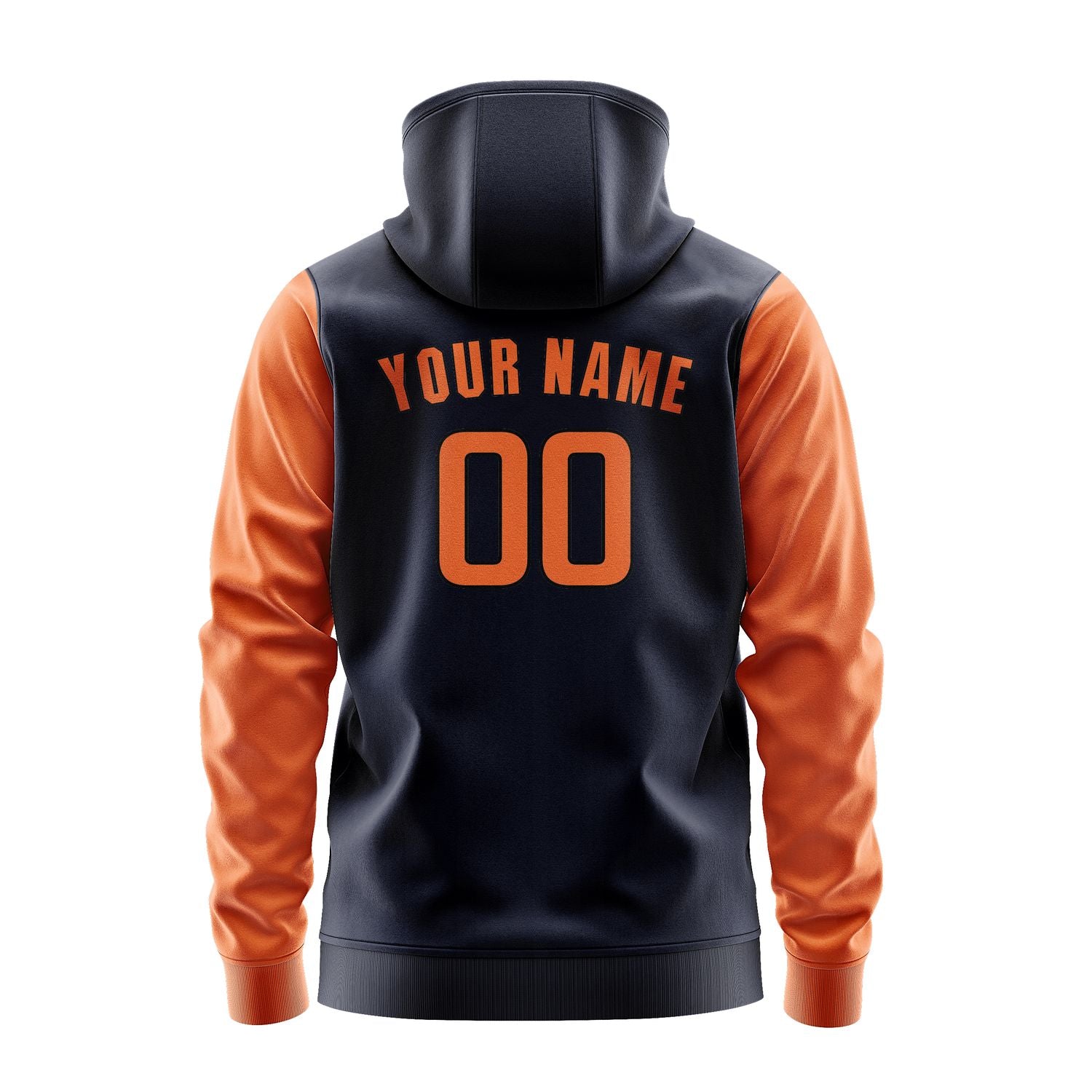 Custom Navy Orange Hoodie 1111282811B31728
