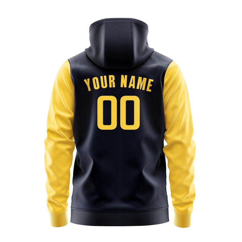 Custom Navy Gold Hoodie 1111303011B31730