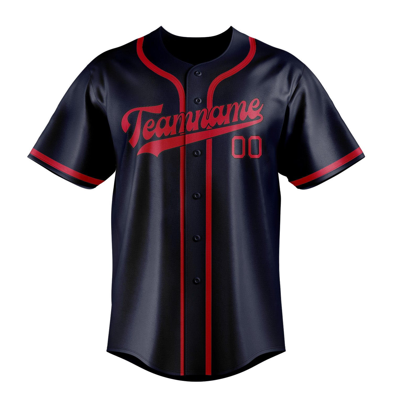 Custom Navy Red Baseball Jersey