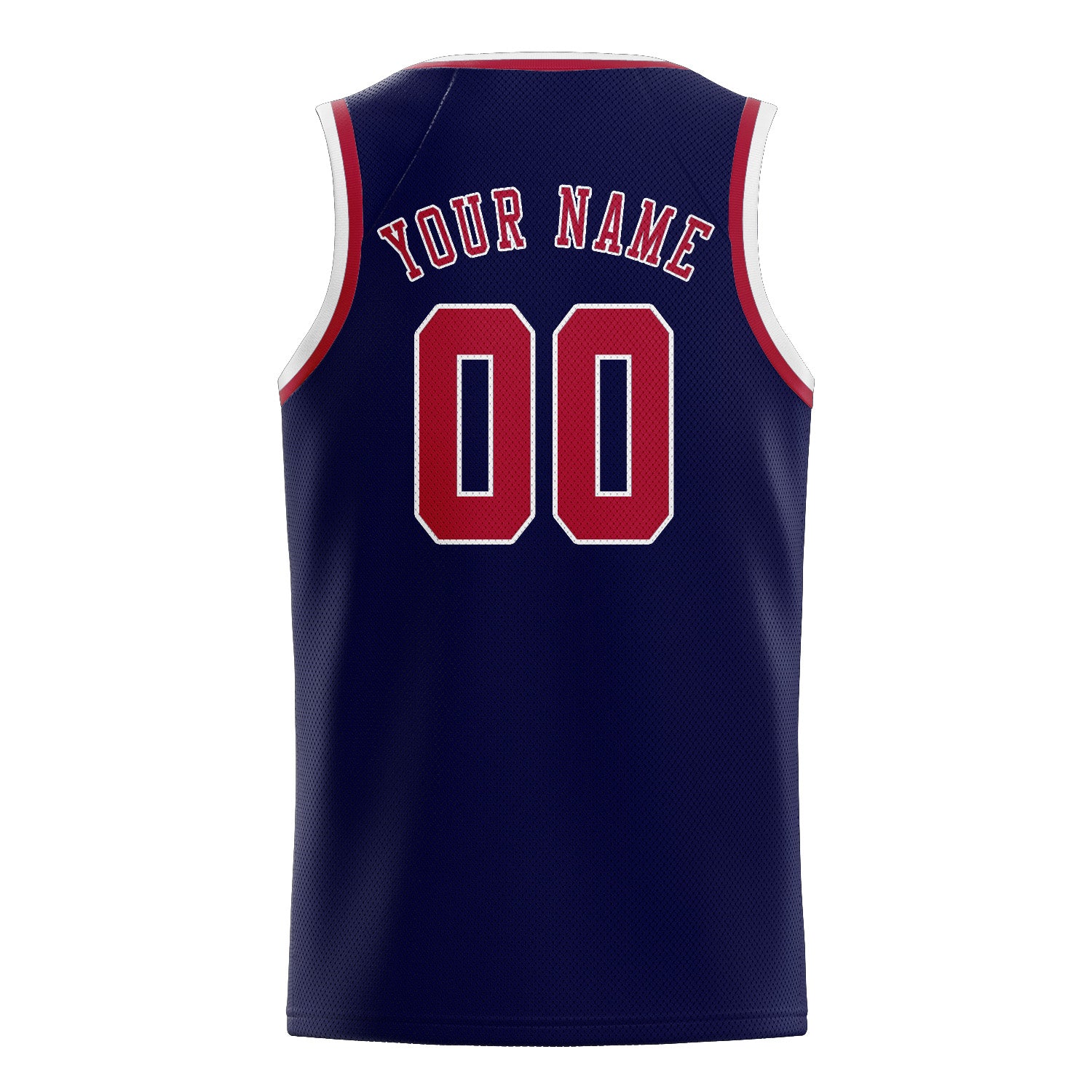 Custom Navy Red Basketball Jersey