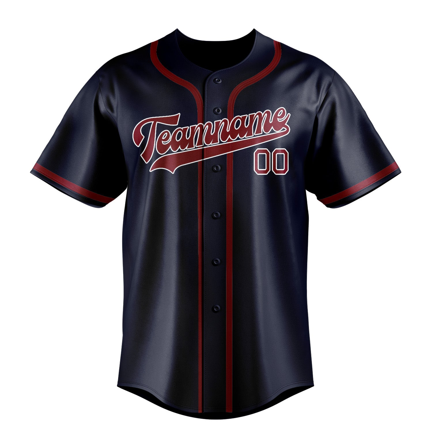 Custom Navy Crimson Red Baseball Jersey
