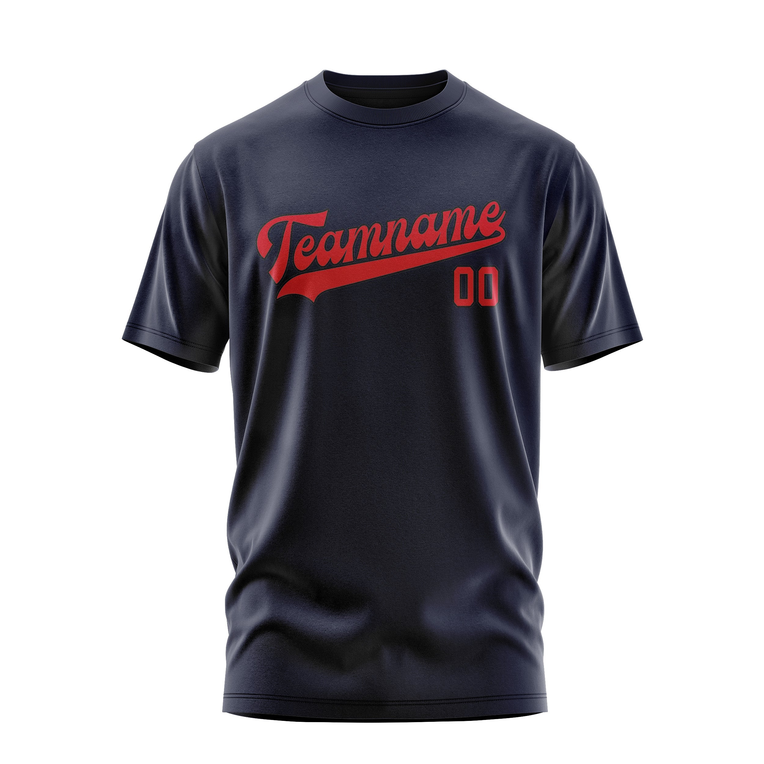 Custom Navy Red T-Shirt