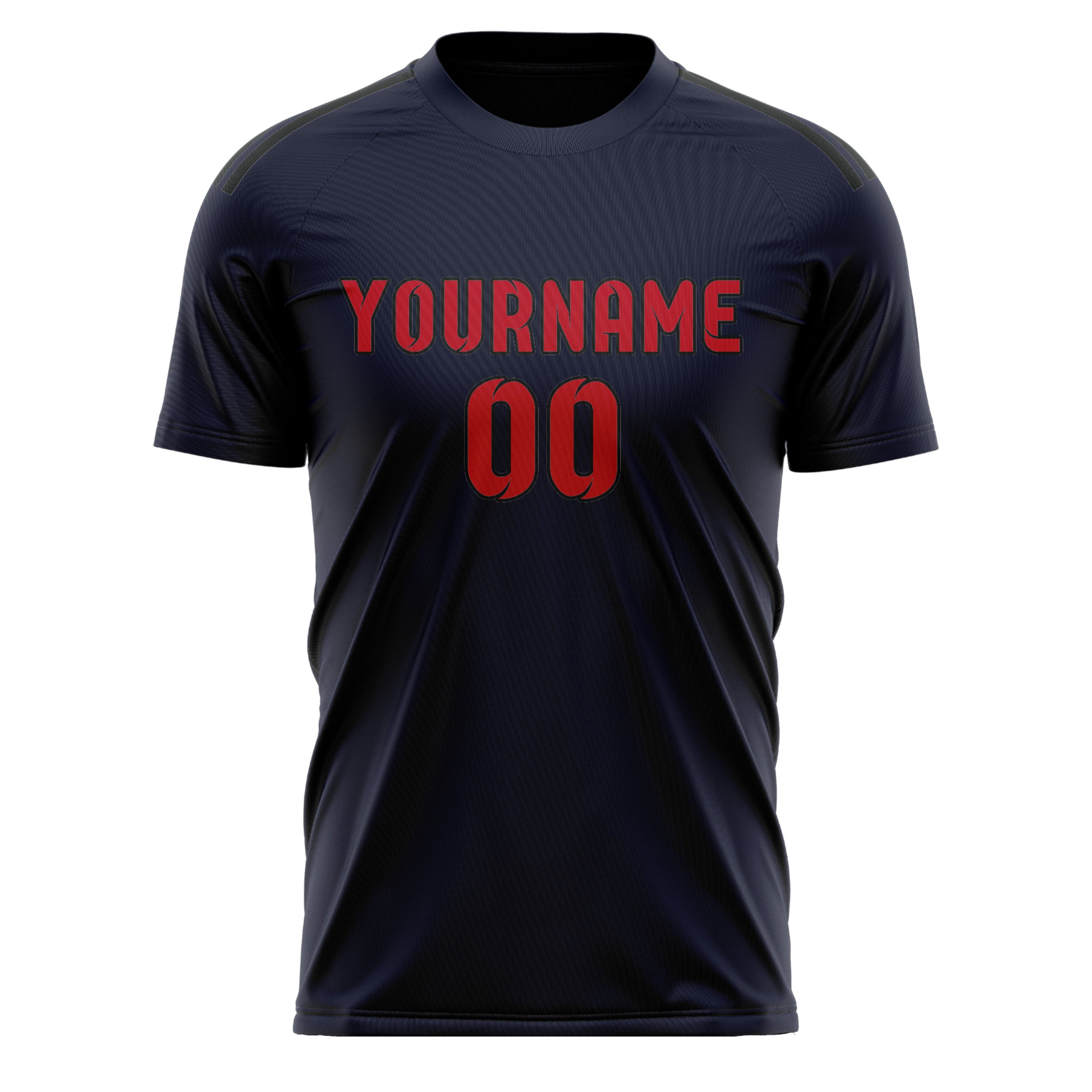 Custom Navy Red Soccer Jersey