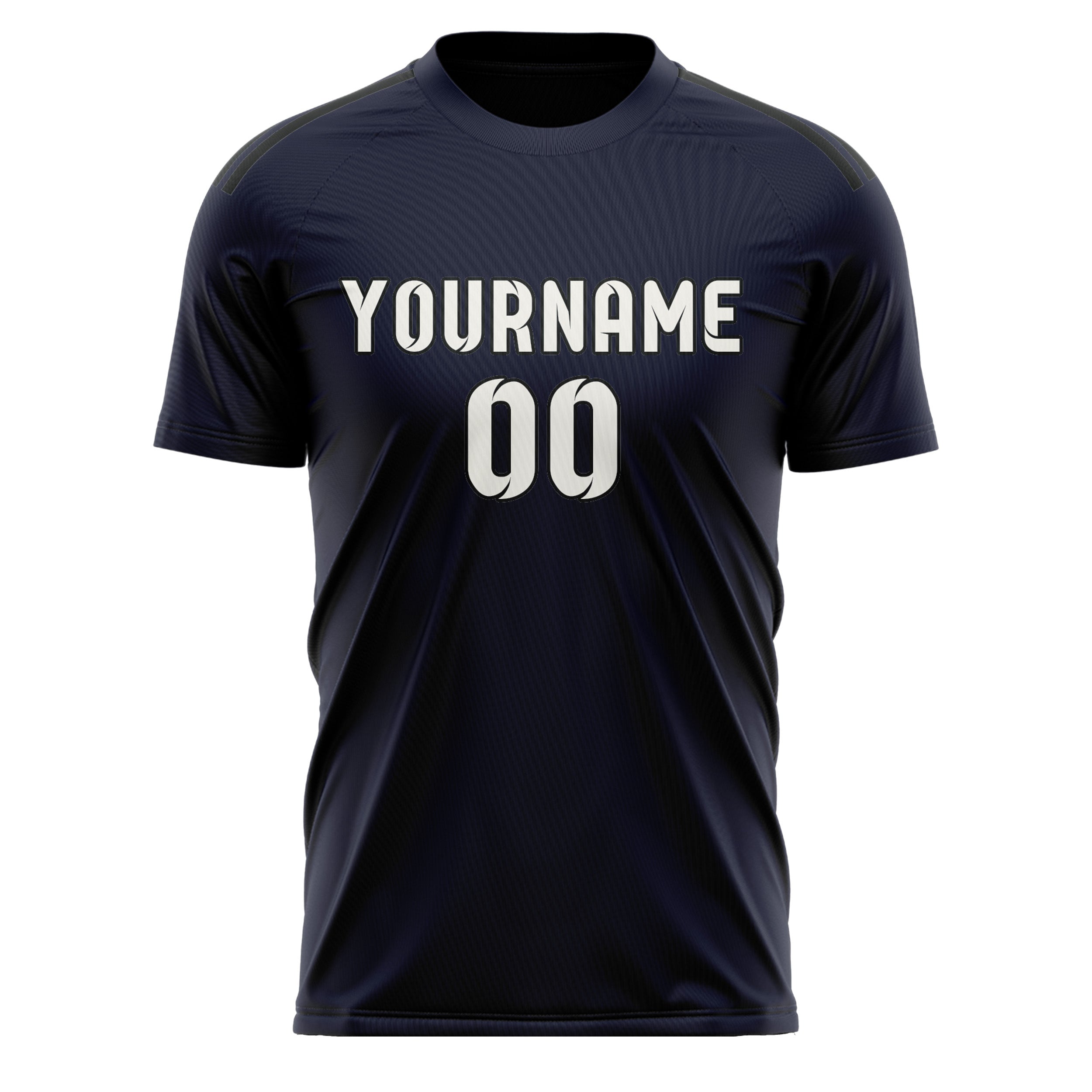 Custom Navy White Soccer Jersey