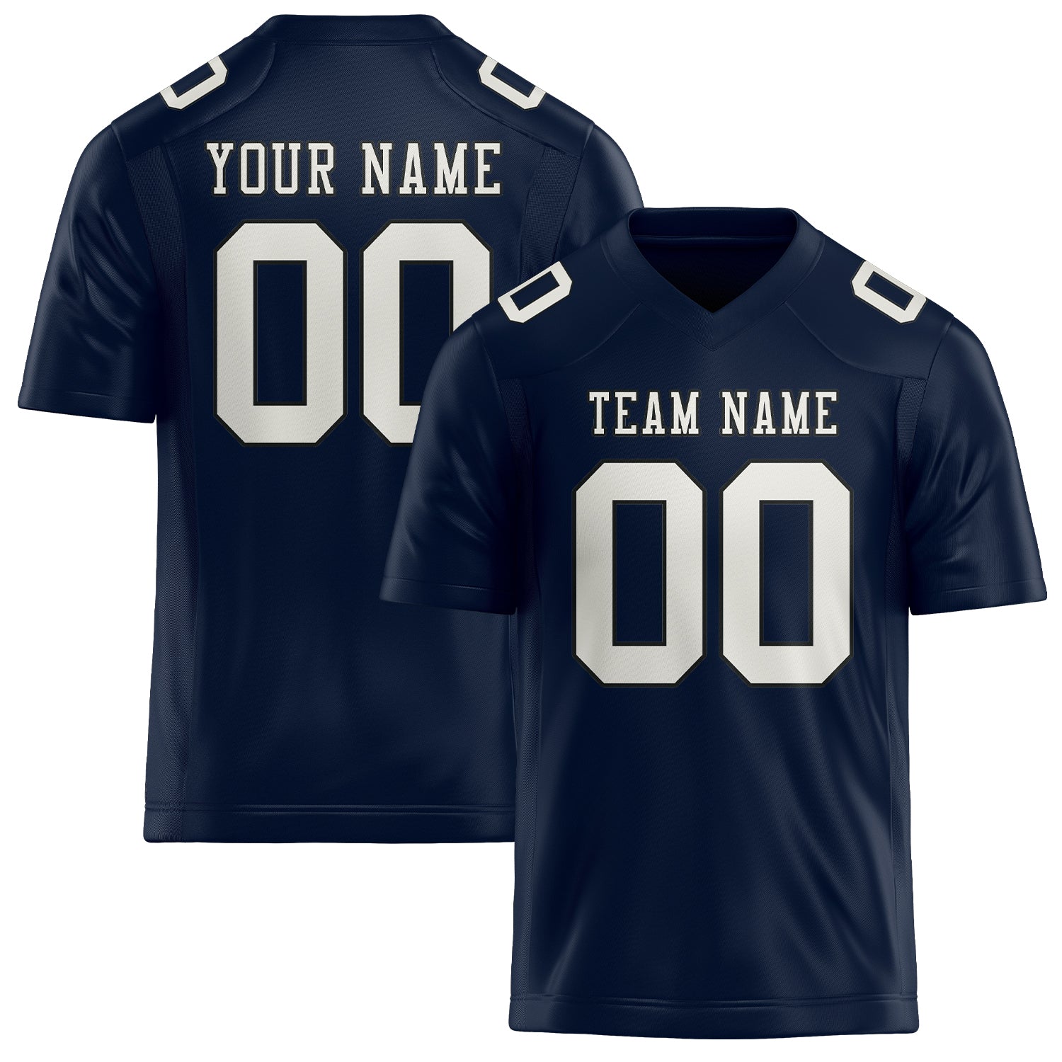 Custom Navy White Football Jersey