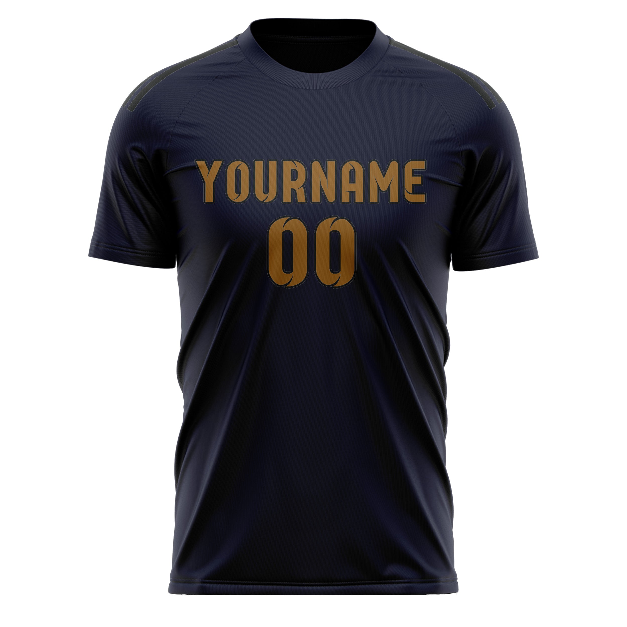 Custom Navy Khaki Soccer Jersey
